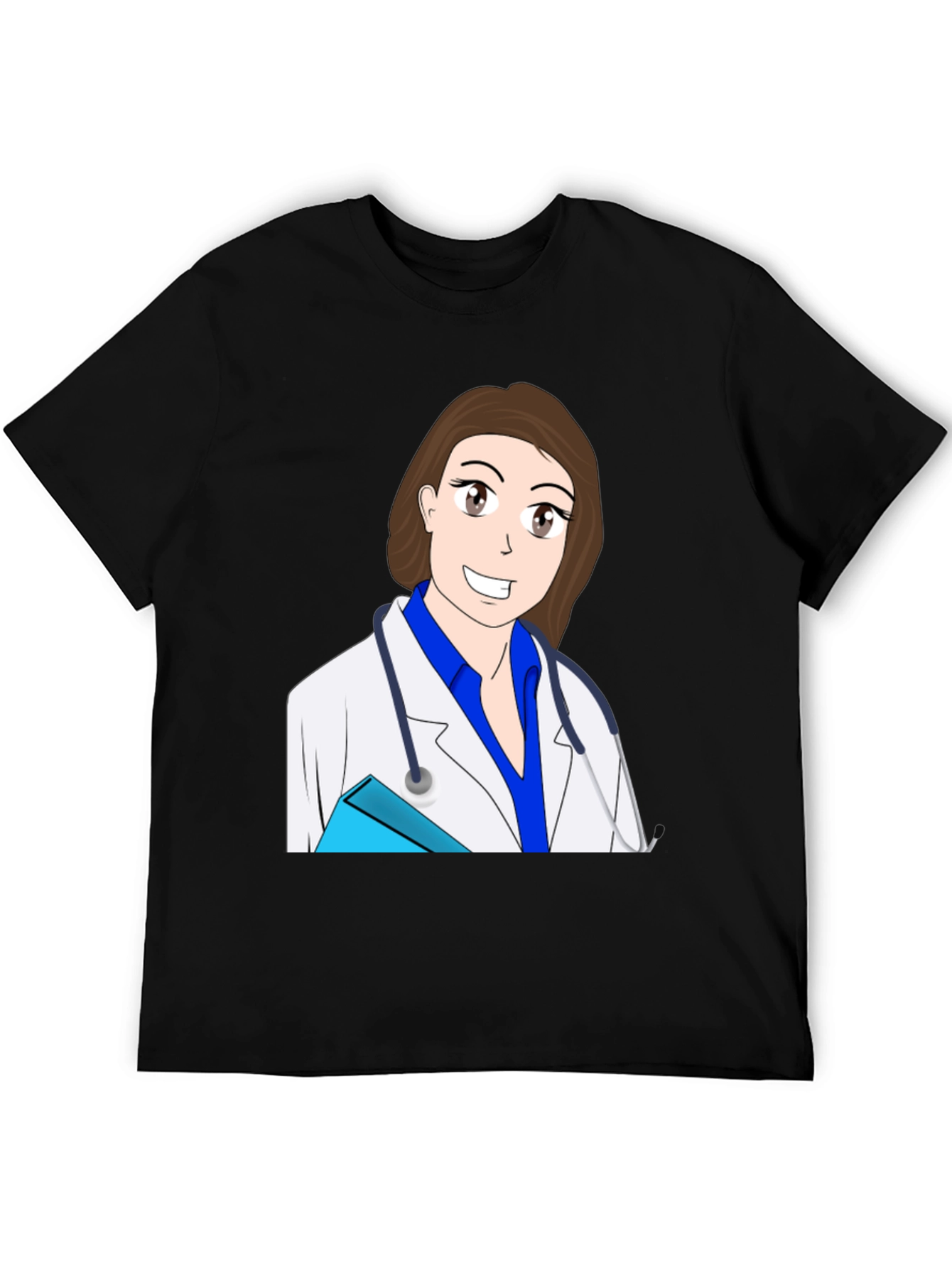 Black Cartoon Doctor T-Shirt view 5