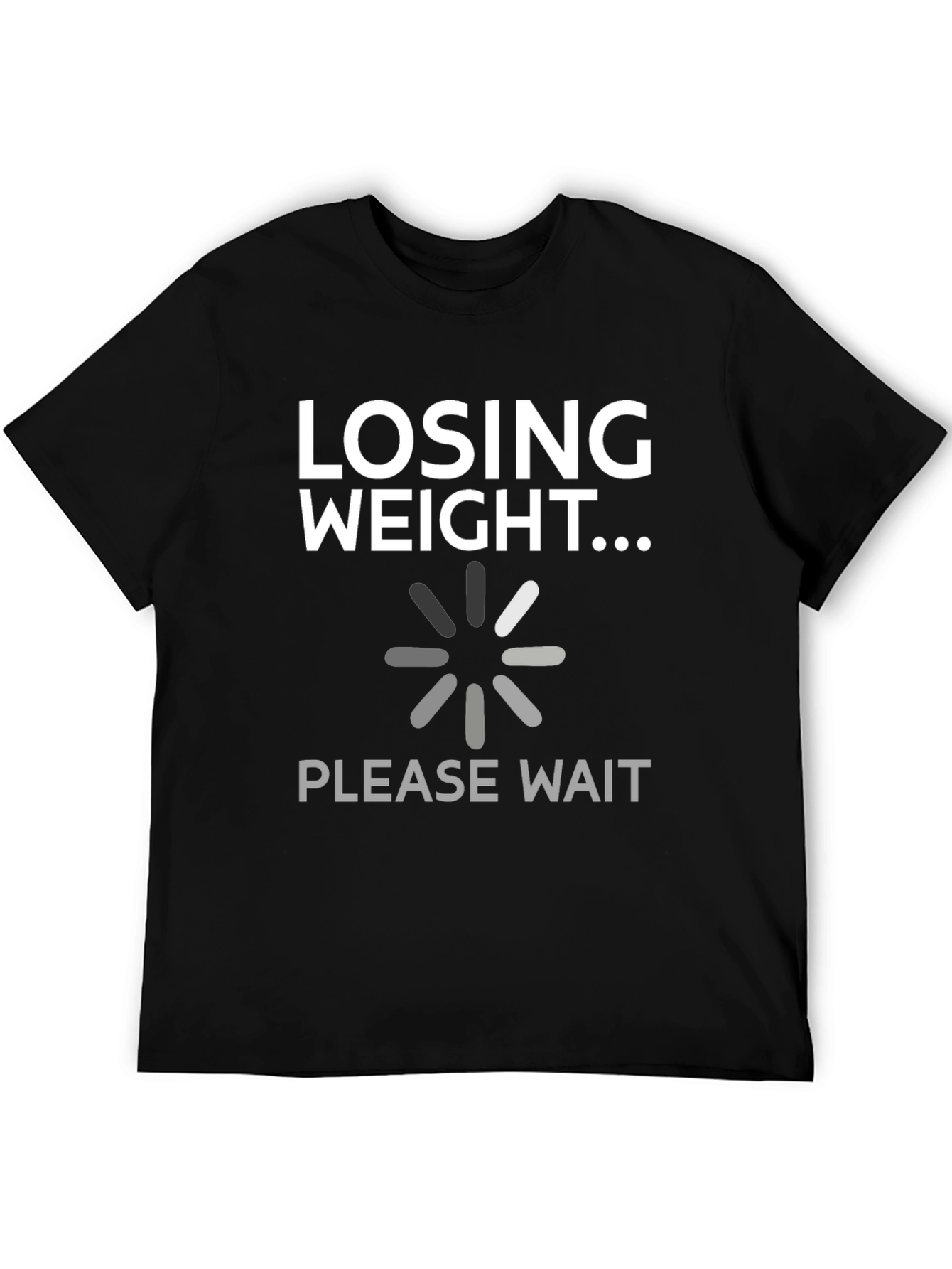 Black Losing Weight Funny Graphic Tee Shirt view 5