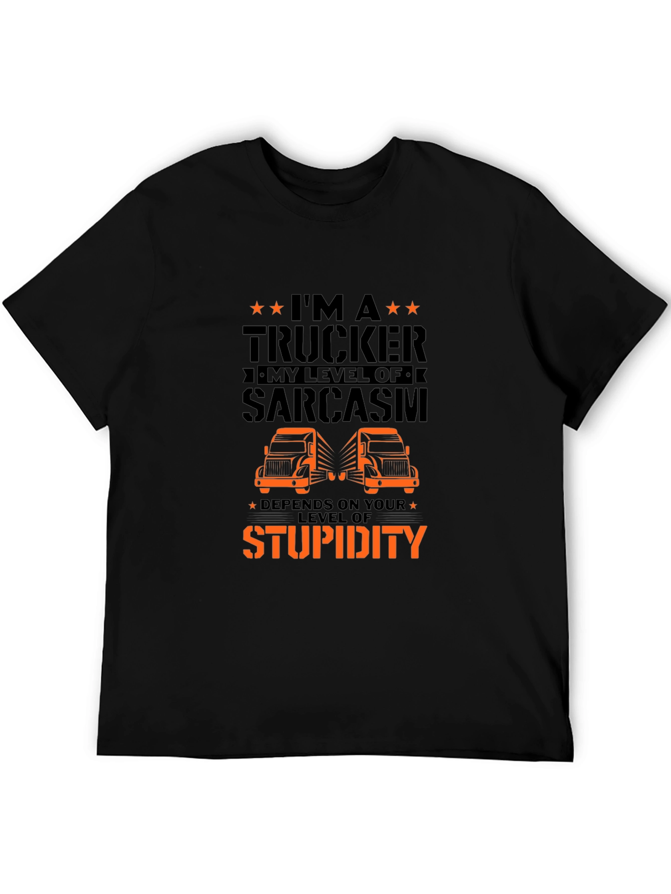 Black Trucker Sarcasm T-Shirt view 5