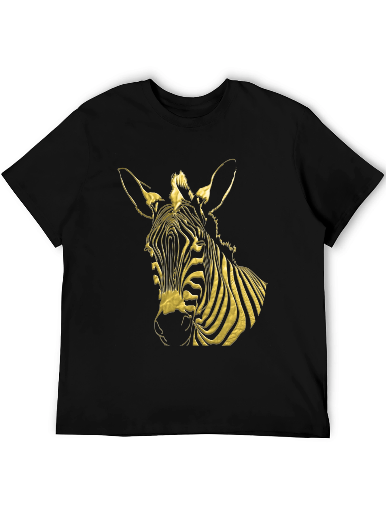 Black Zebra Graphic Tee - Bold Black T-Shirt view 5