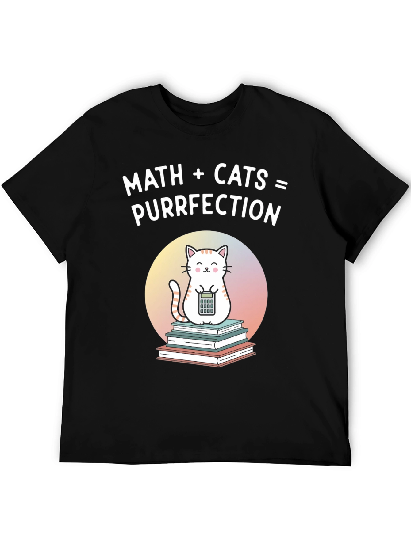 Black Math + Cats = Purrfection Graphic T-Shirt view 5