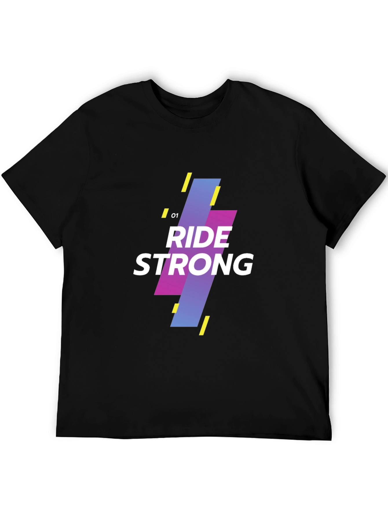 Black Ride Strong Graphic Tee - Modern Design view 5