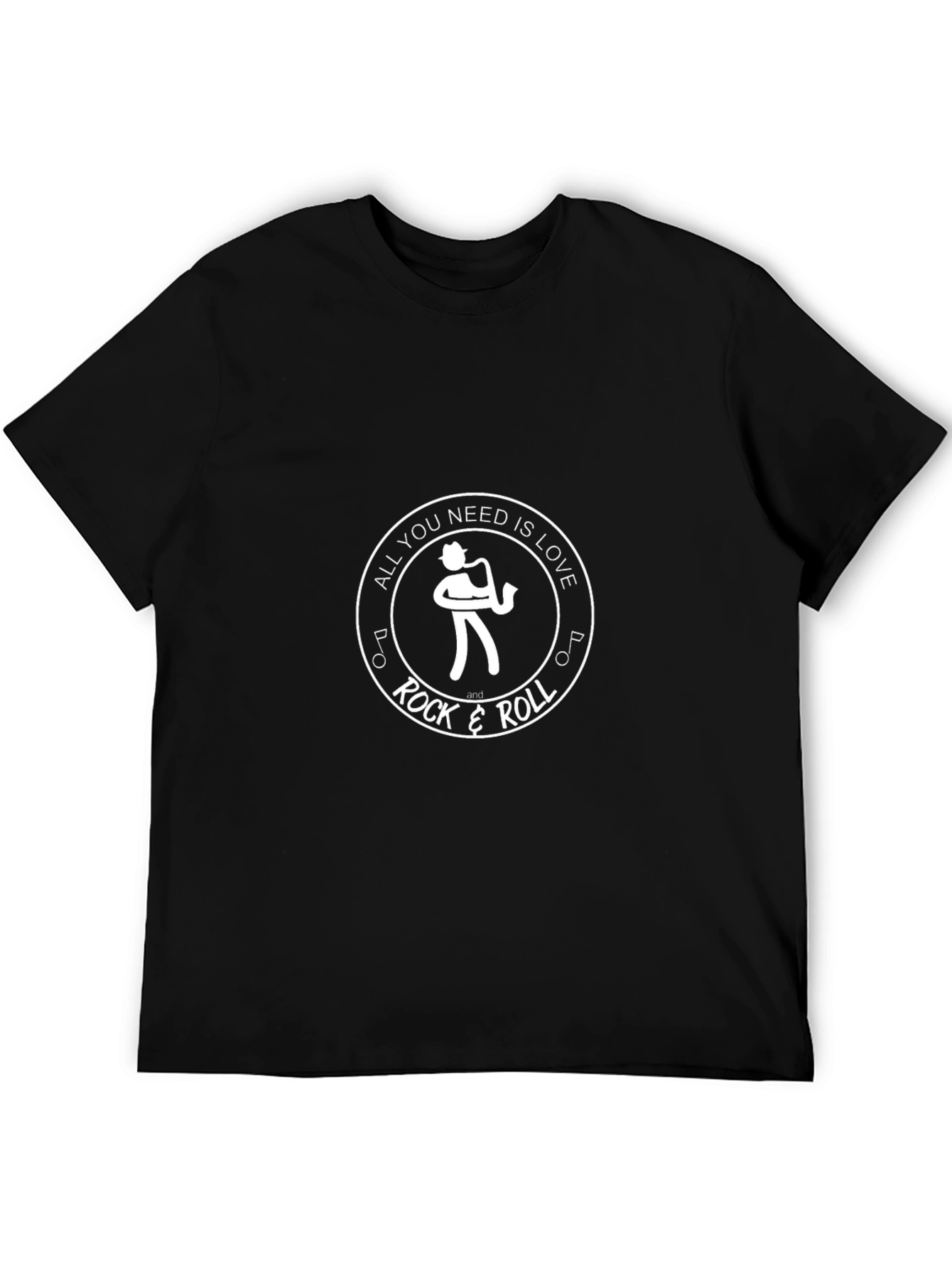 Black Rock & Roll Saxophone T-Shirt view 5