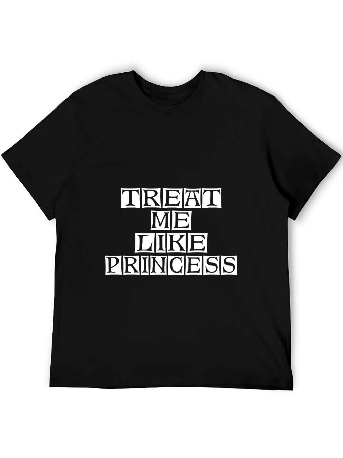 Black Treat Me Like Princess Graphic Tee view 5