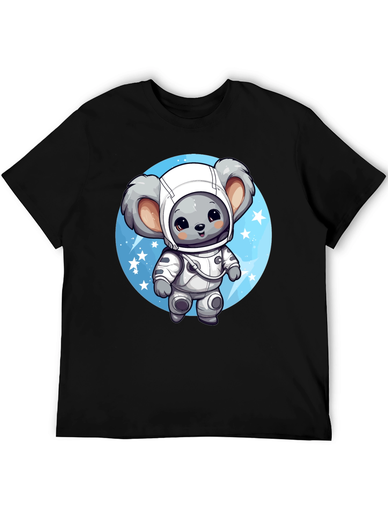 Black Koala Astronaut Graphic Tee - Black view 5