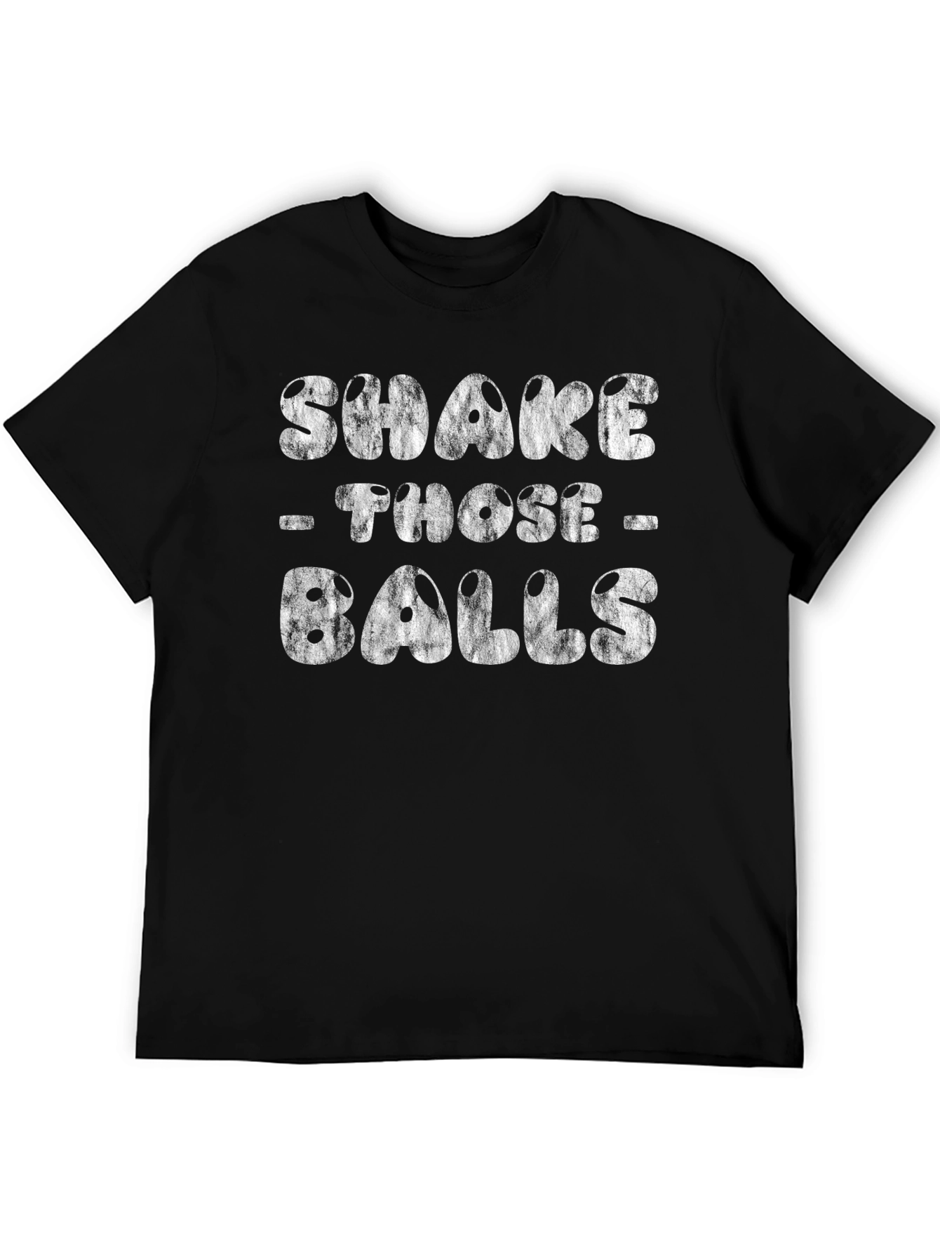 Black Shake Those Balls Funny Graphic Tee view 5