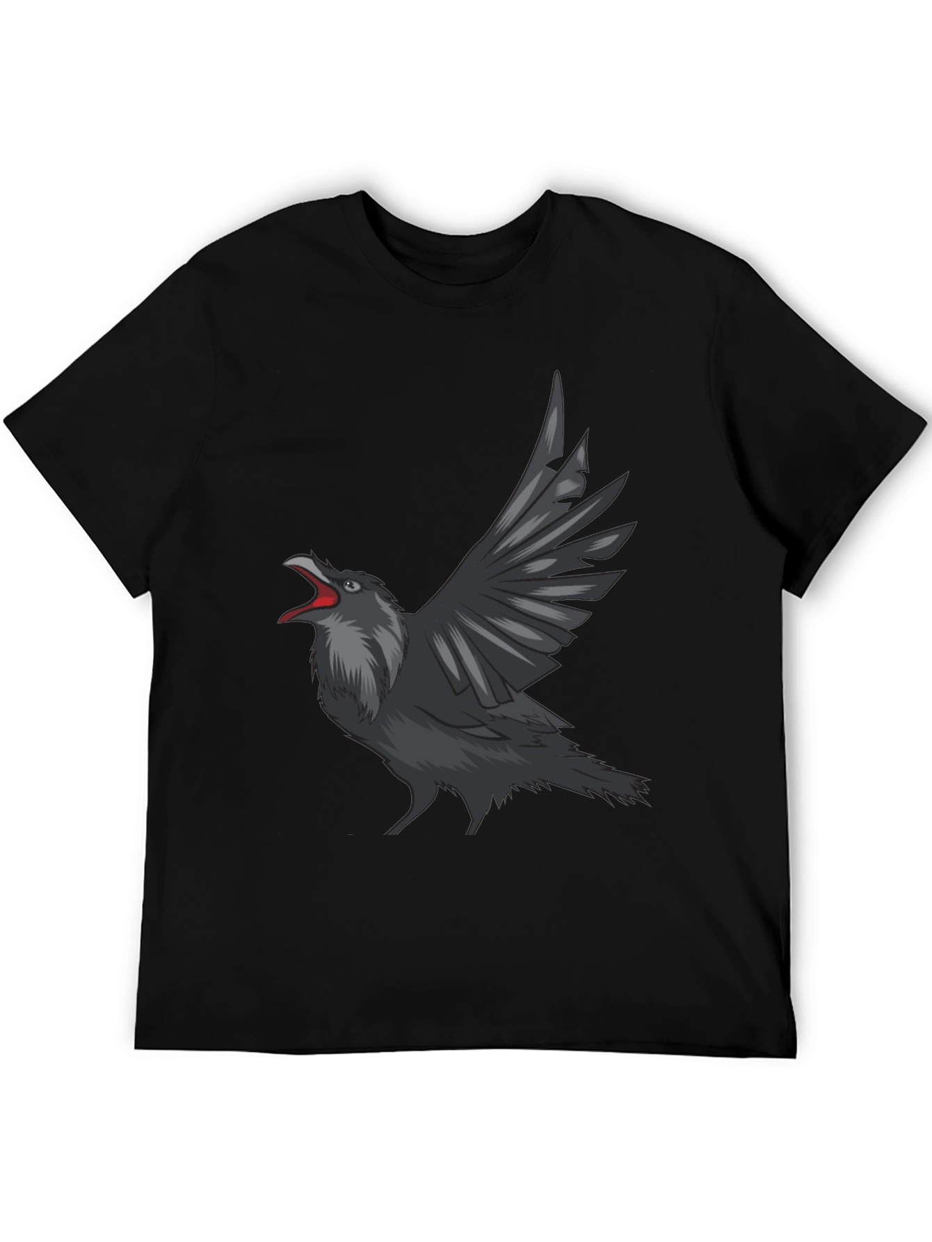 Black Raven Graphic Tee - Men's Black T-Shirt view 5