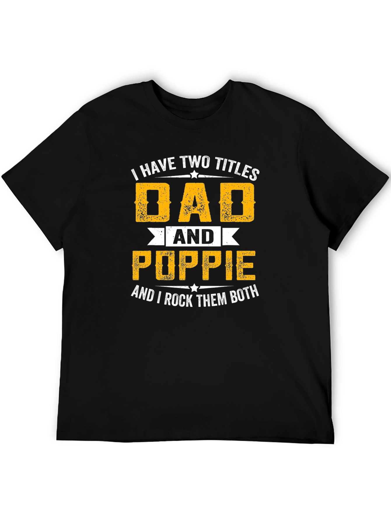 Black Dad & Poppie T-Shirt view 5