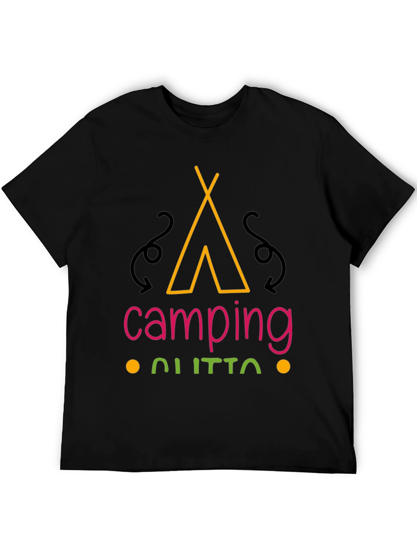 Black Camping Outfit T-Shirt - Nature Lover Tee view 5