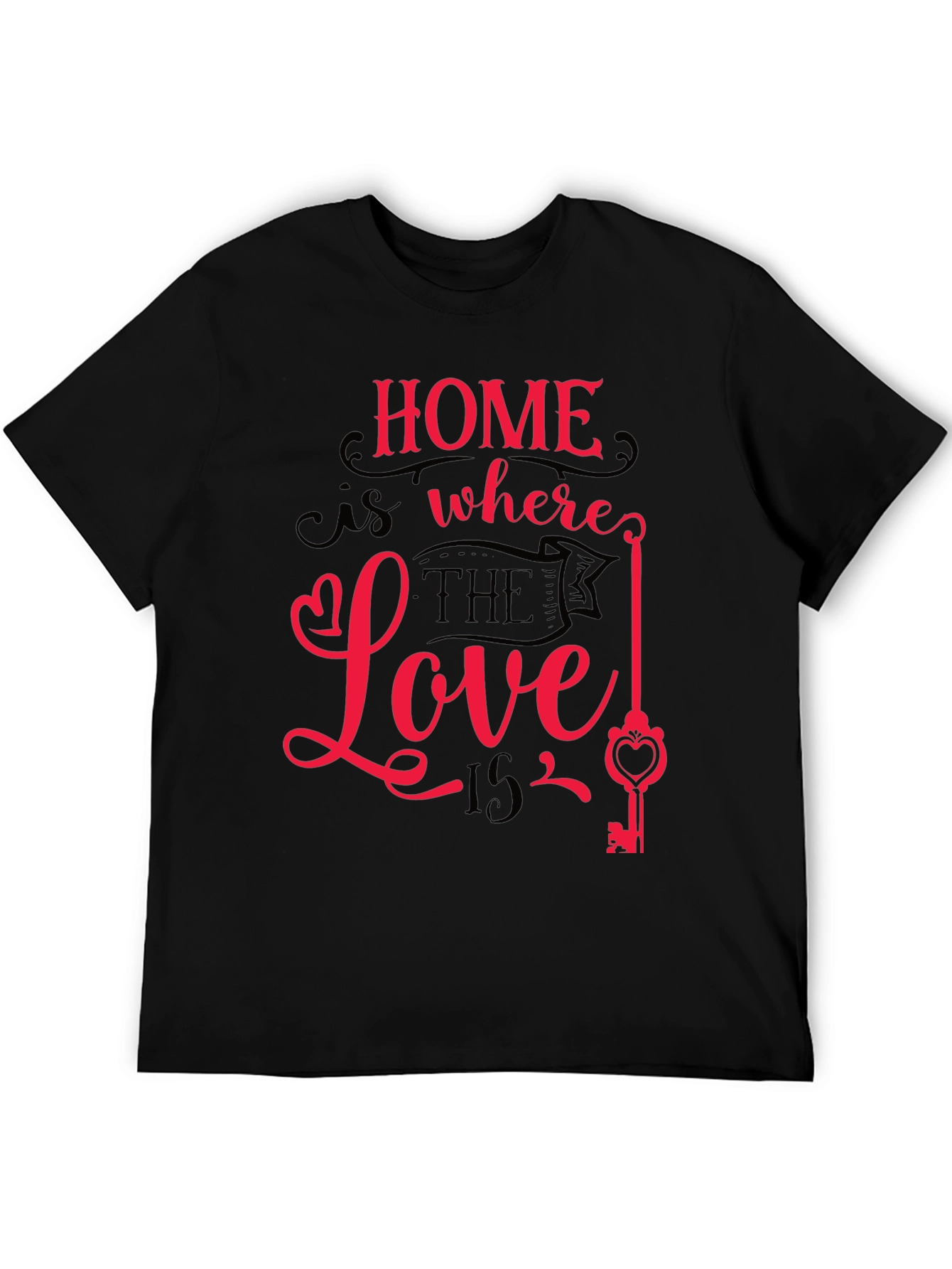 Black Home is Where the Love Is Graphic Tee view 5