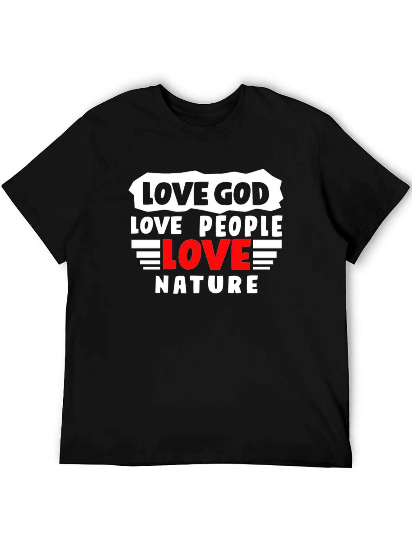 Black Love God, People, Nature Graphic Tee view 5