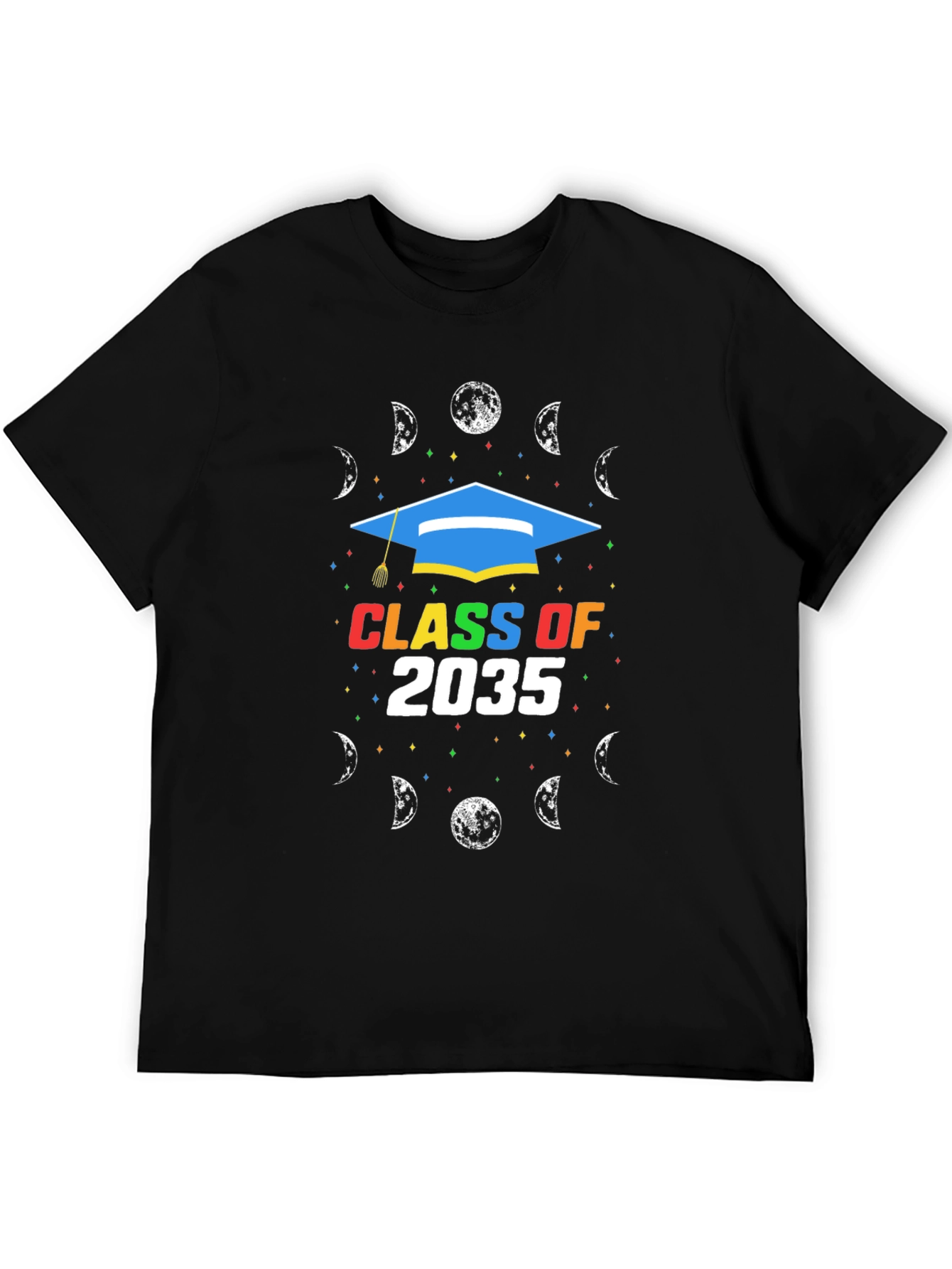 Black Class of 2035 Graduation T-Shirt view 5