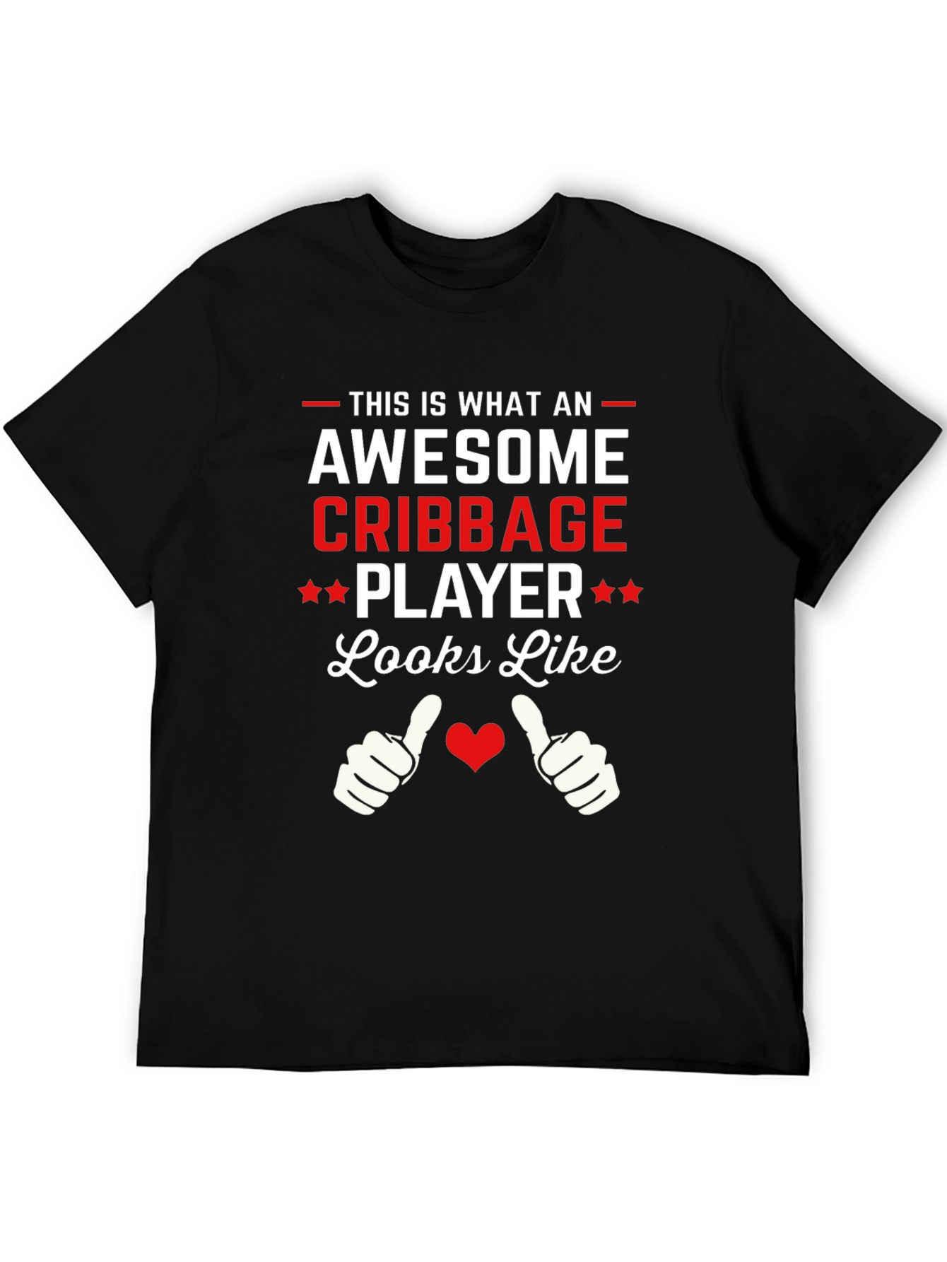 Black Awesome Cribbage Player T-Shirt view 5