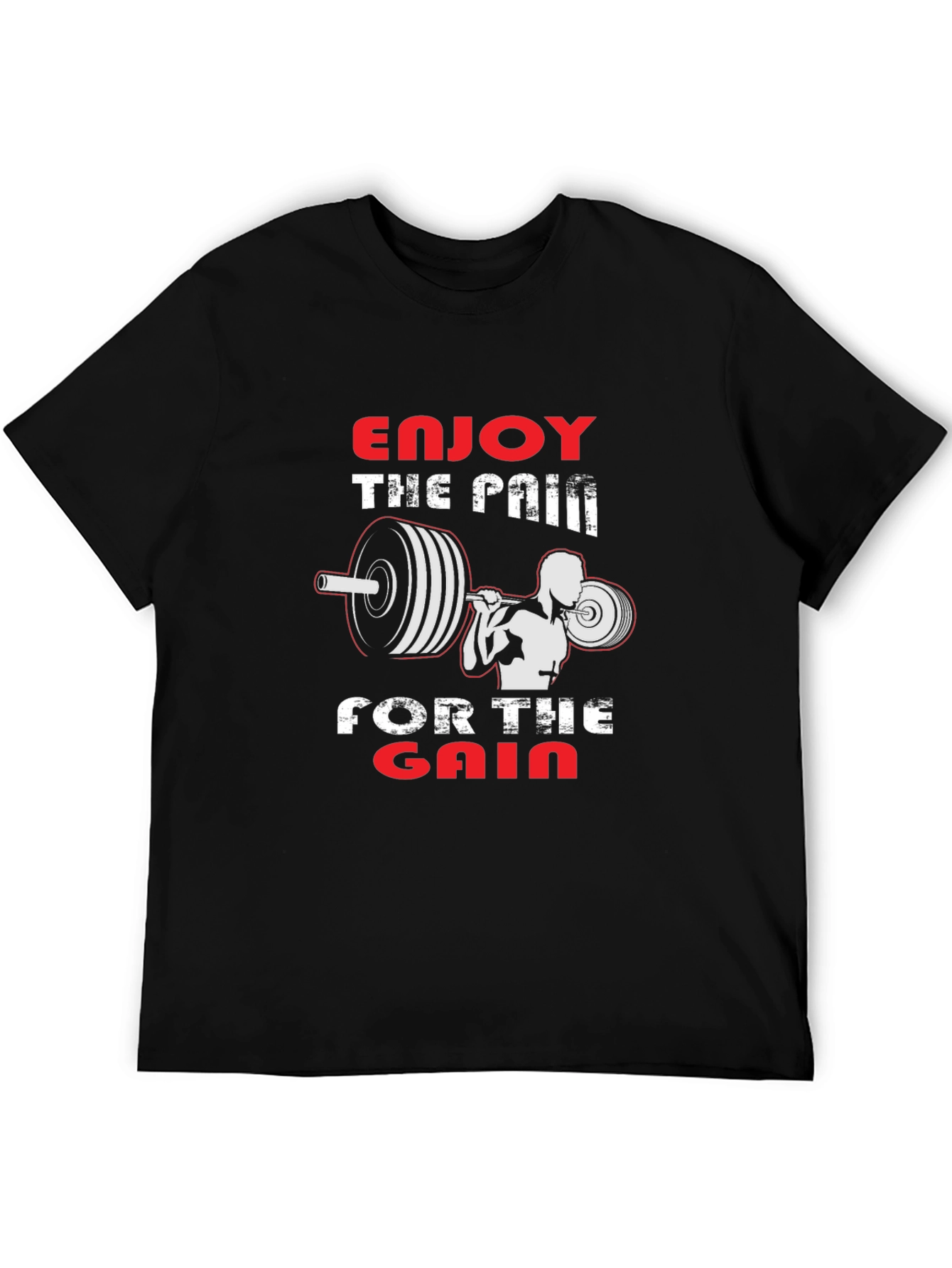 Enjoy The Pain For The Gain Black T-Shirt - 5