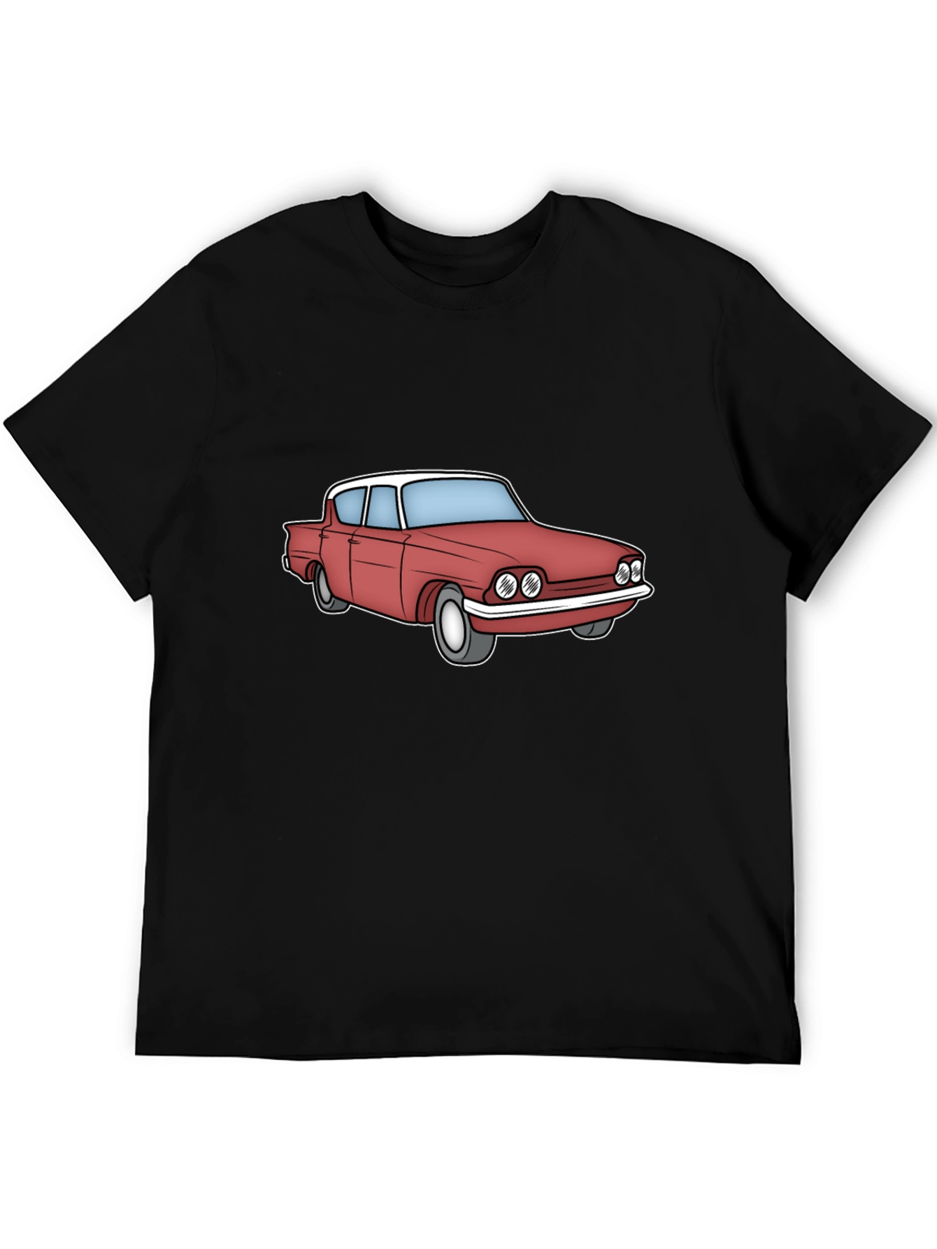 Black Classic Car Graphic Tee - Black view 5