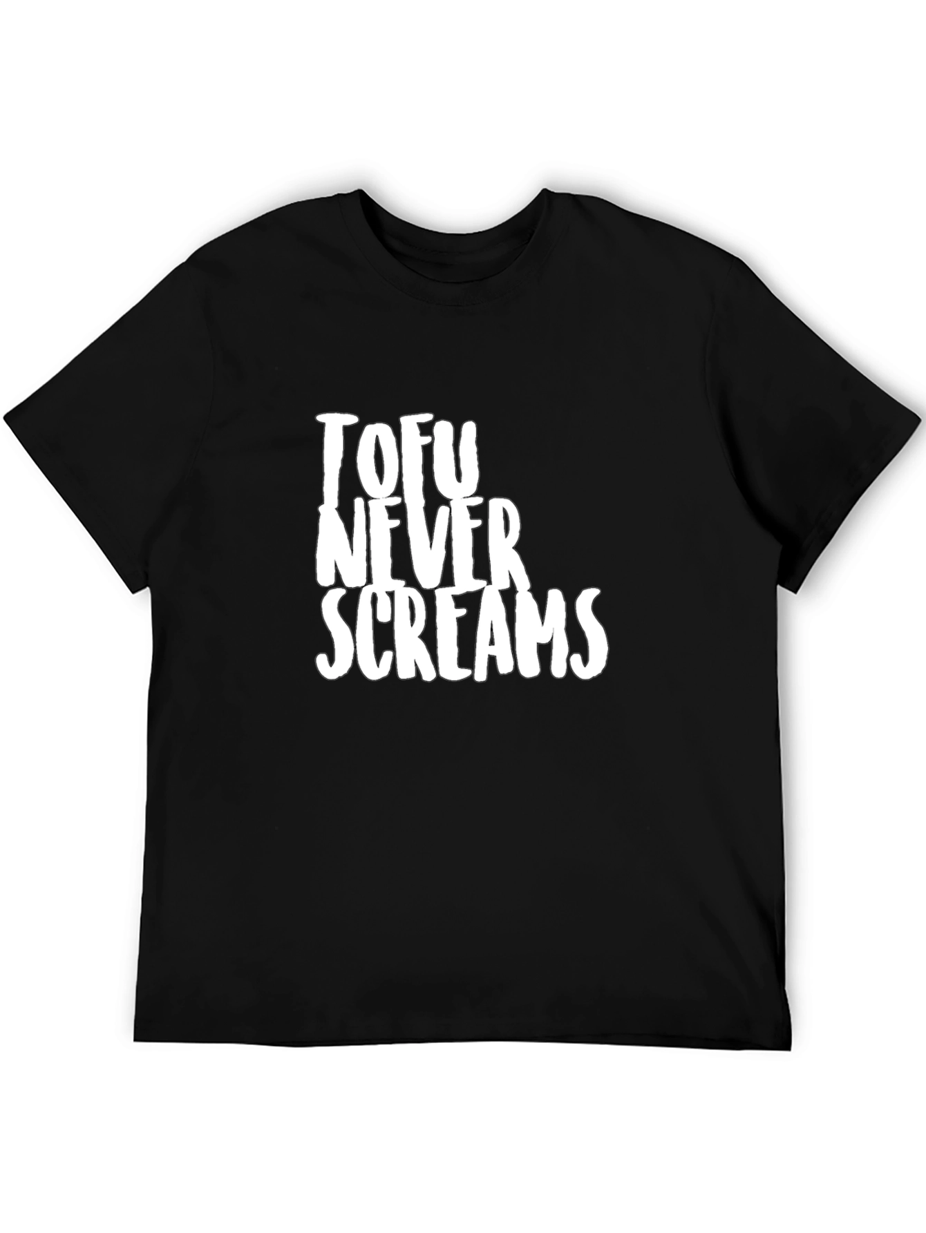 Black Tofu Never Screams Graphic T-Shirt view 5
