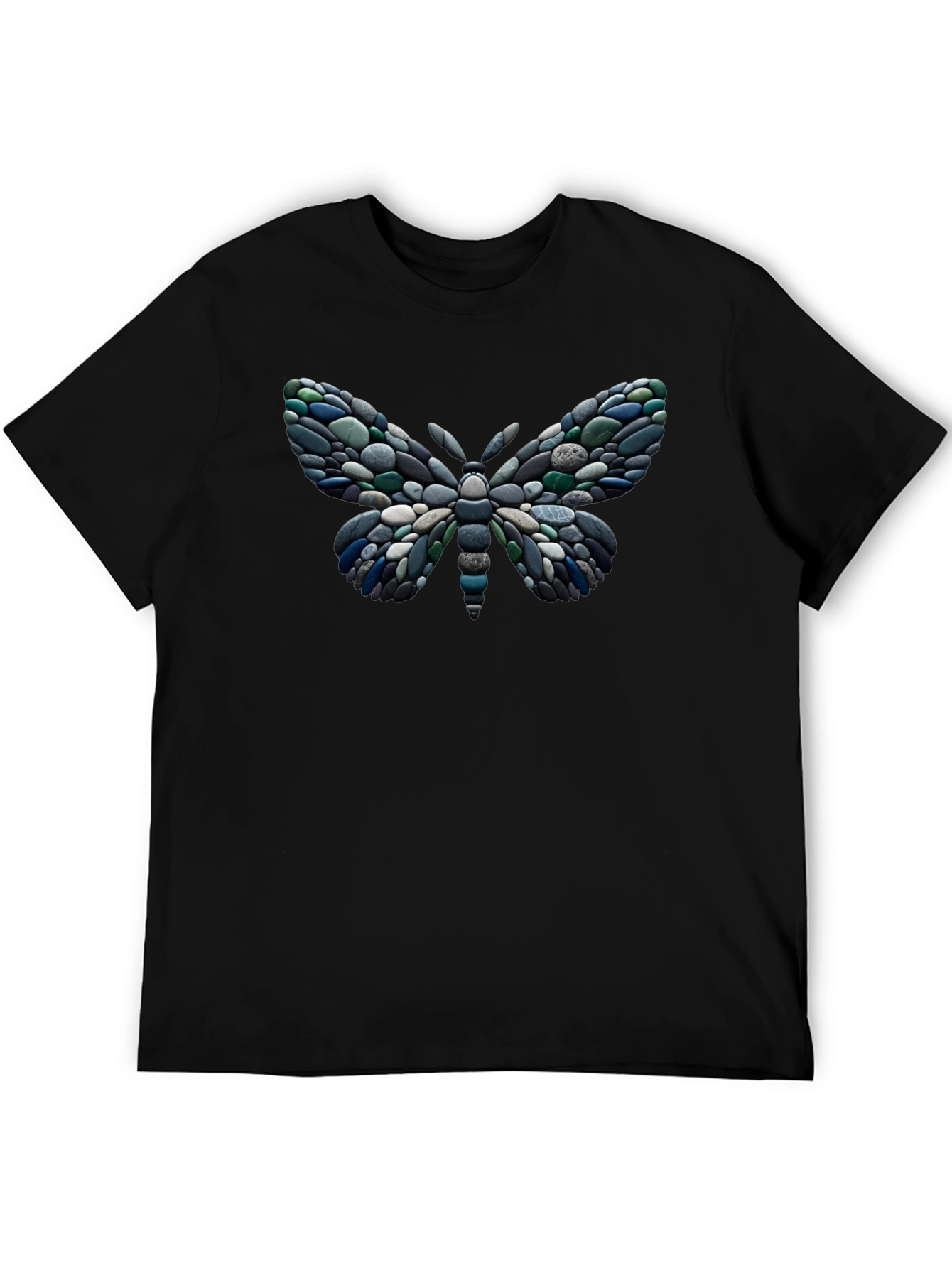 Black Stone Butterfly Graphic Black T-Shirt view 5
