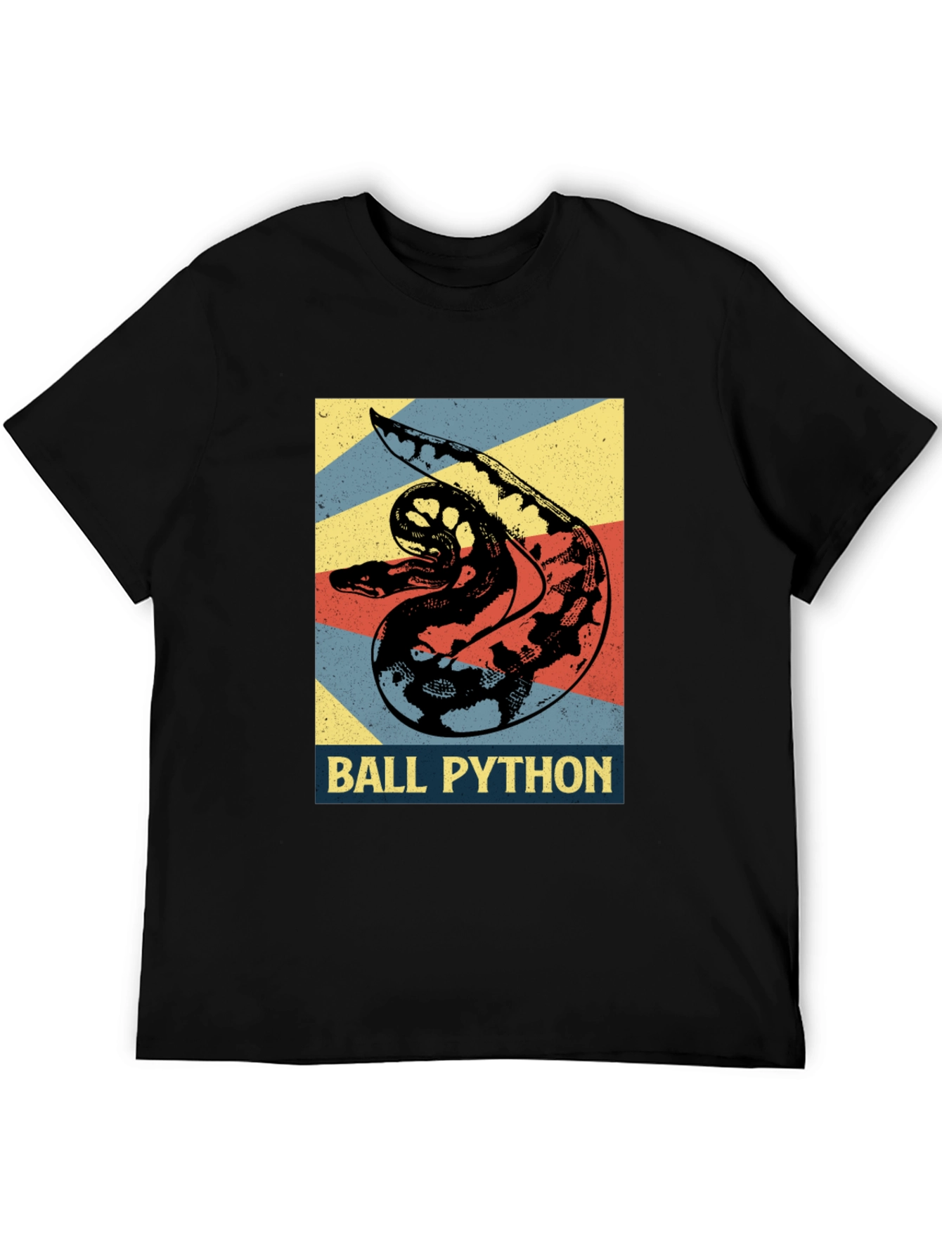 Black Ball Python Graphic T-Shirt - Reptile Lover Tee view 5