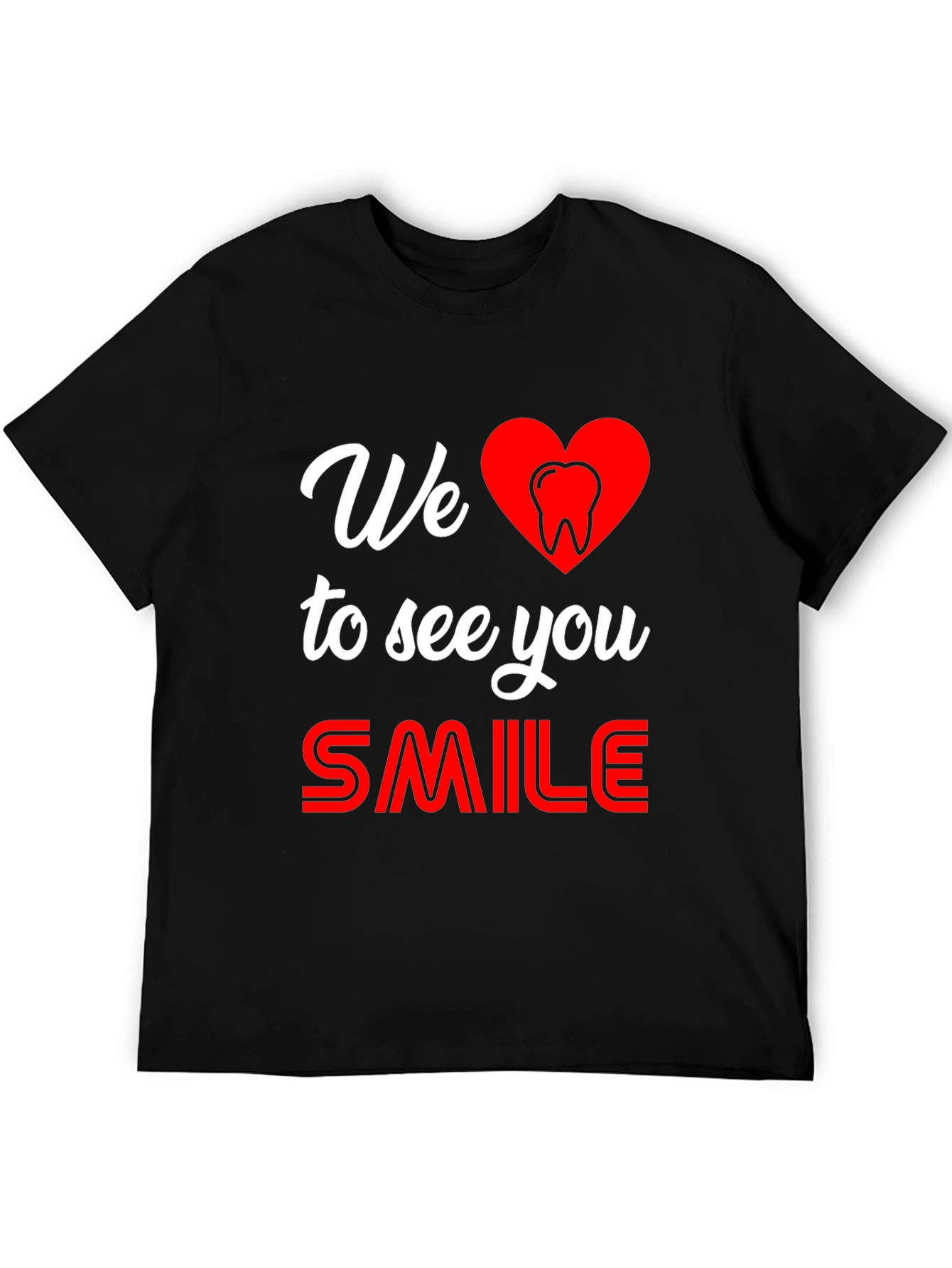 Black Dental Love Graphic T-Shirt - We Love to See You Smile view 5