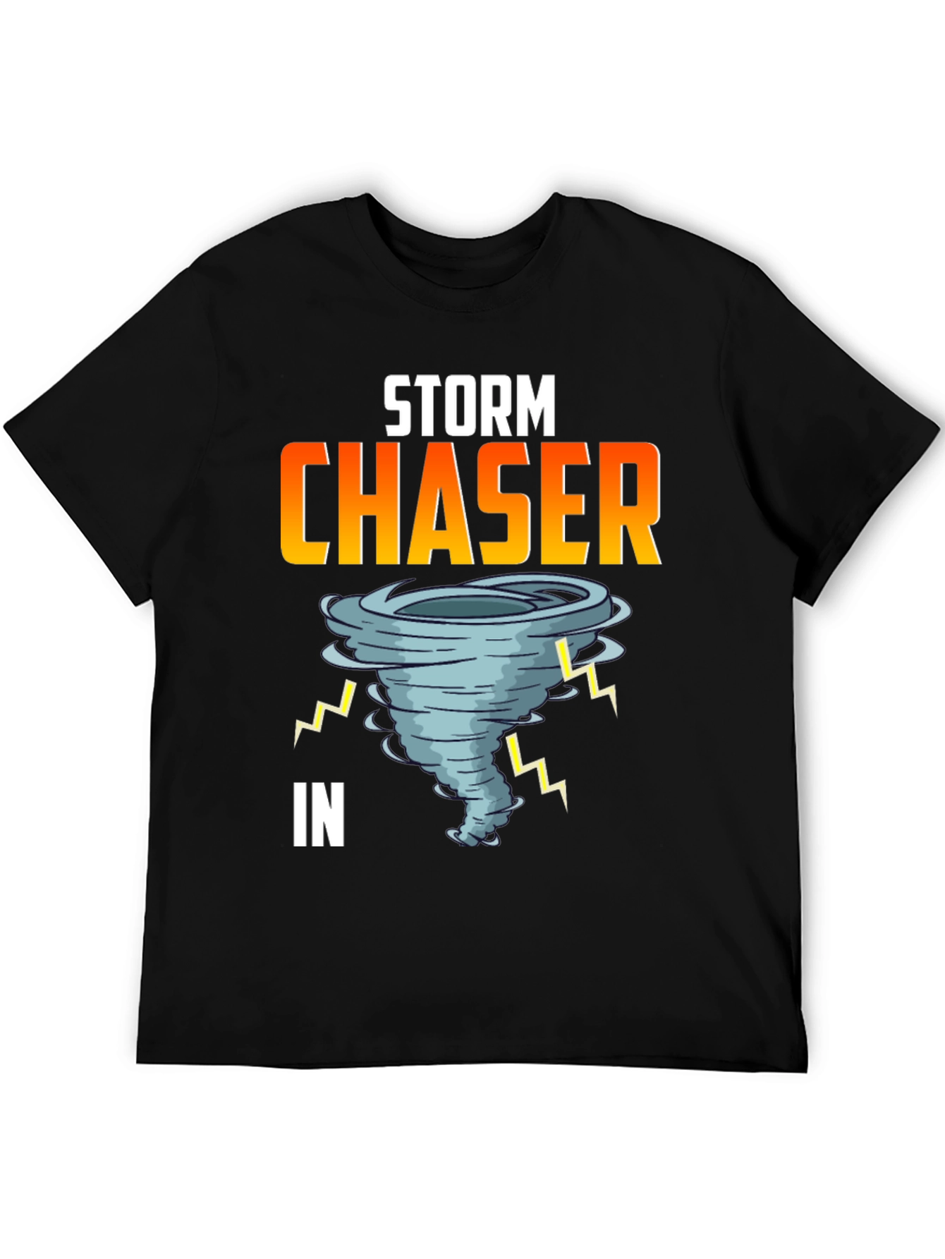 Black Storm Chaser Graphic Tee - Black Cotton T-Shirt view 5