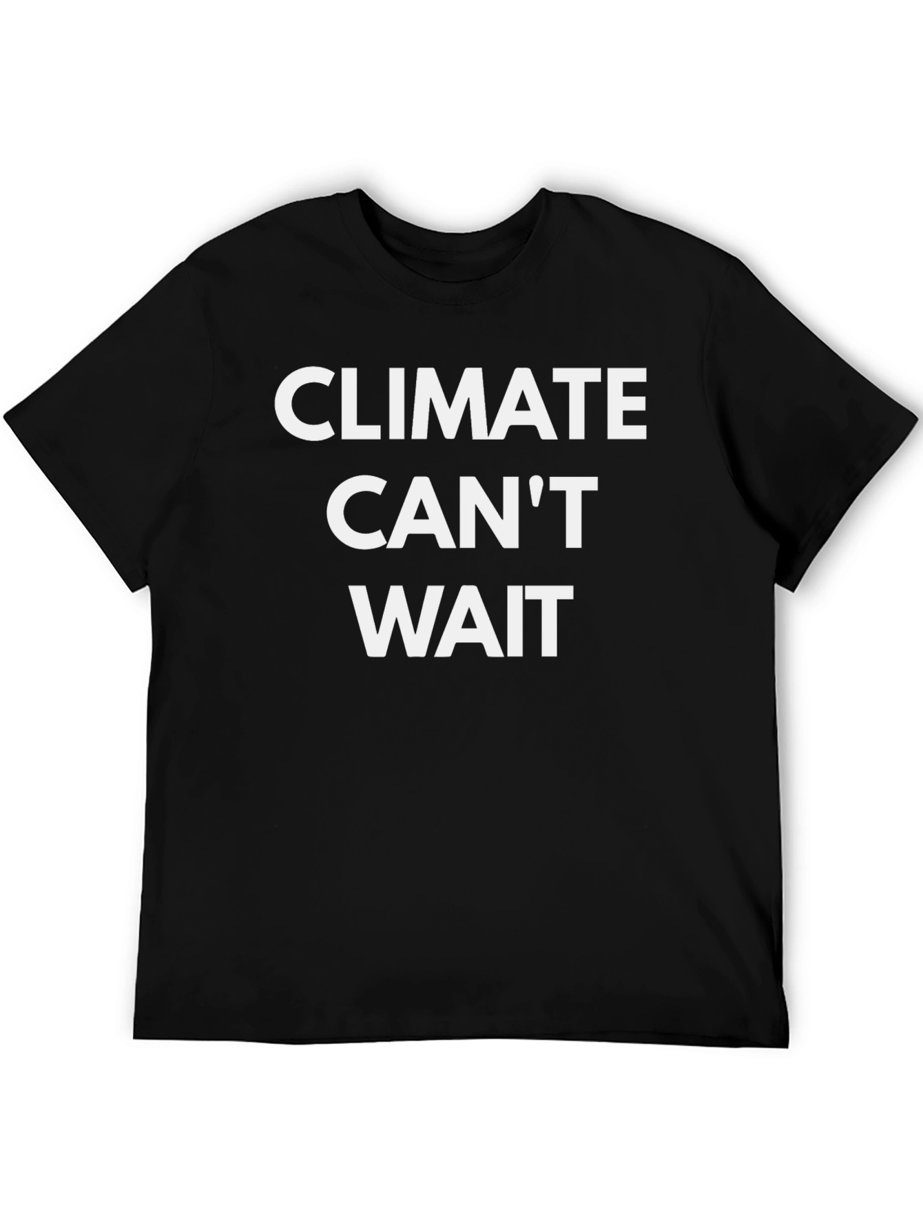 Black Climate Can't Wait Black Graphic Tee view 5