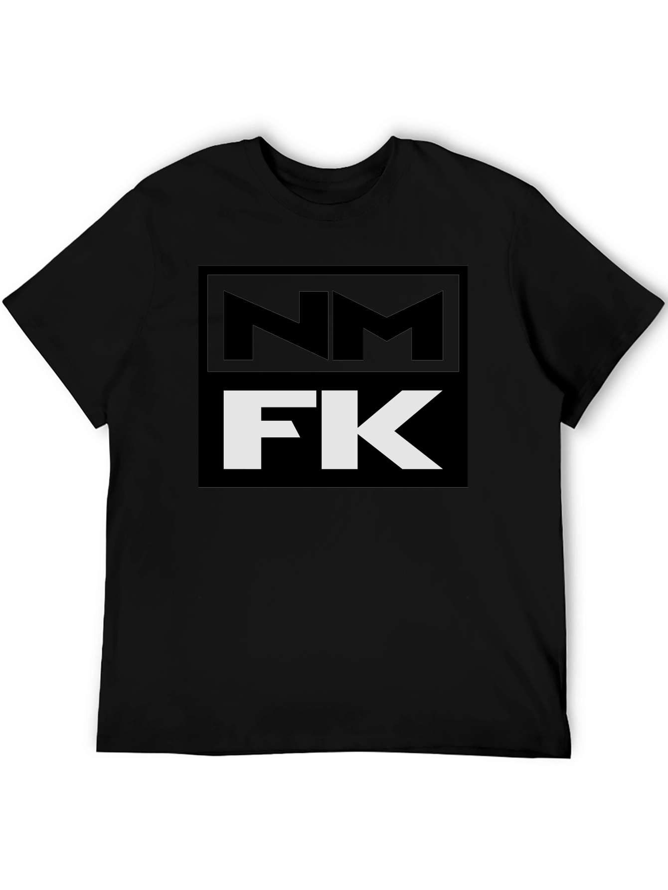 Black NM FK Graphic Tee - Bold Statement T-Shirt view 5