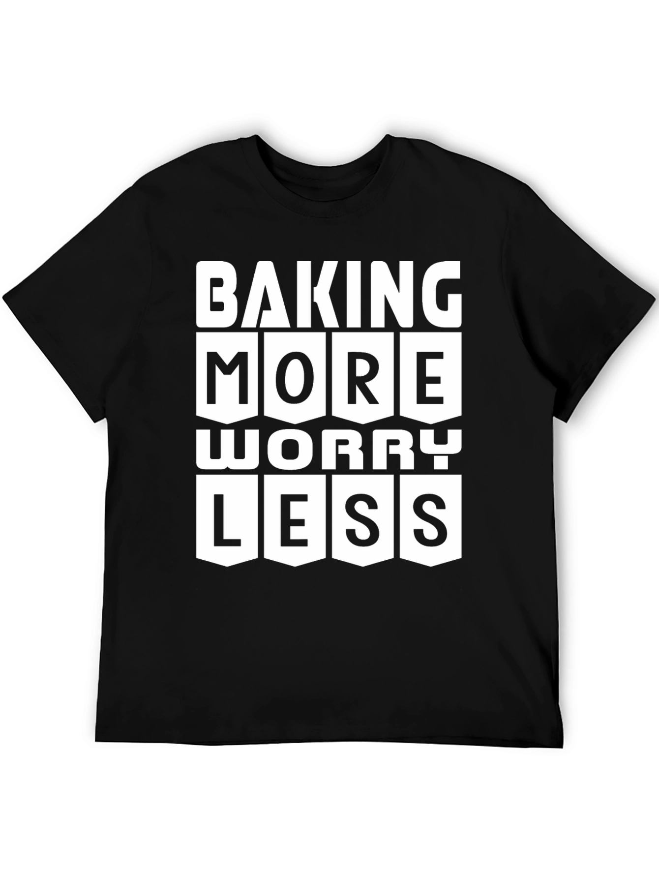 Black Baking More Worry Less Graphic Tee view 5