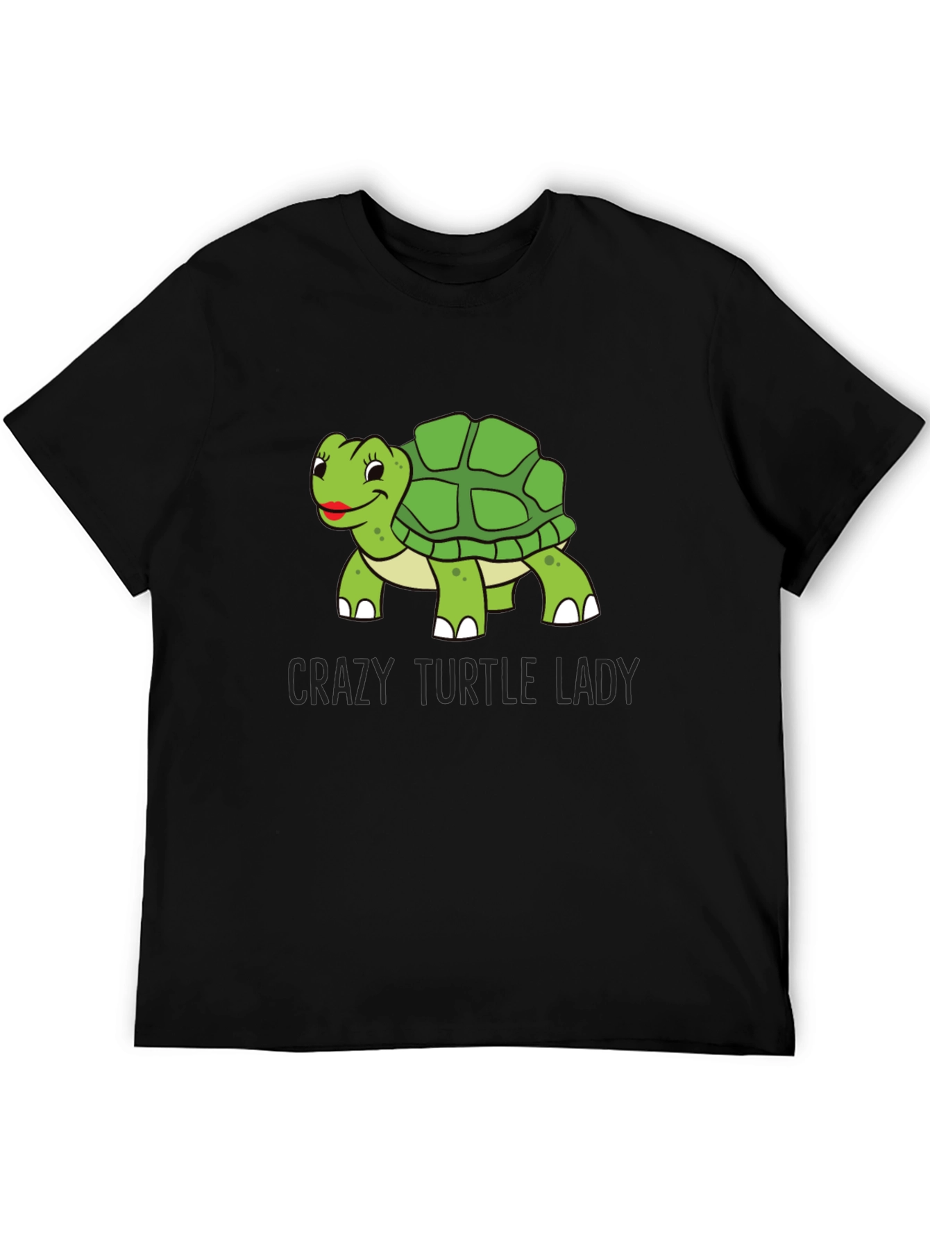 Black Crazy Turtle Lady T-Shirt view 5