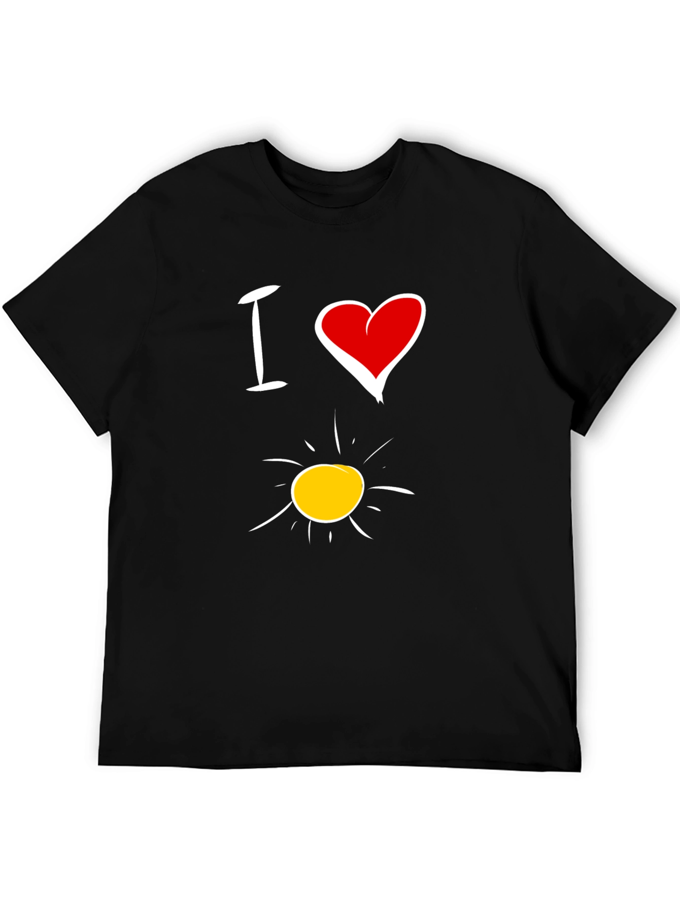 Black I Love Sunshine Black Graphic Tee view 5