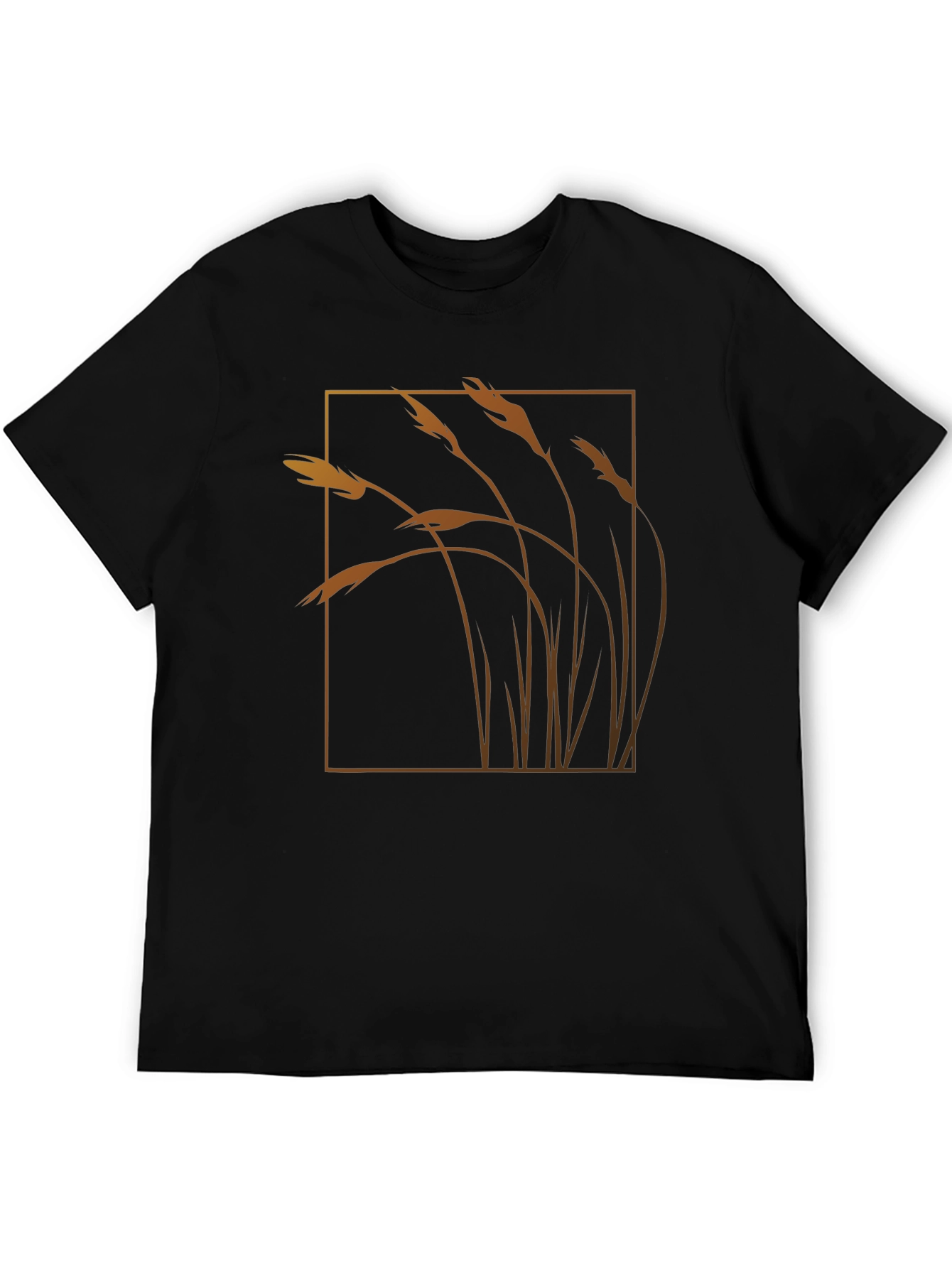 Black Wheat Field Graphic Tee - Black Cotton Blend view 5