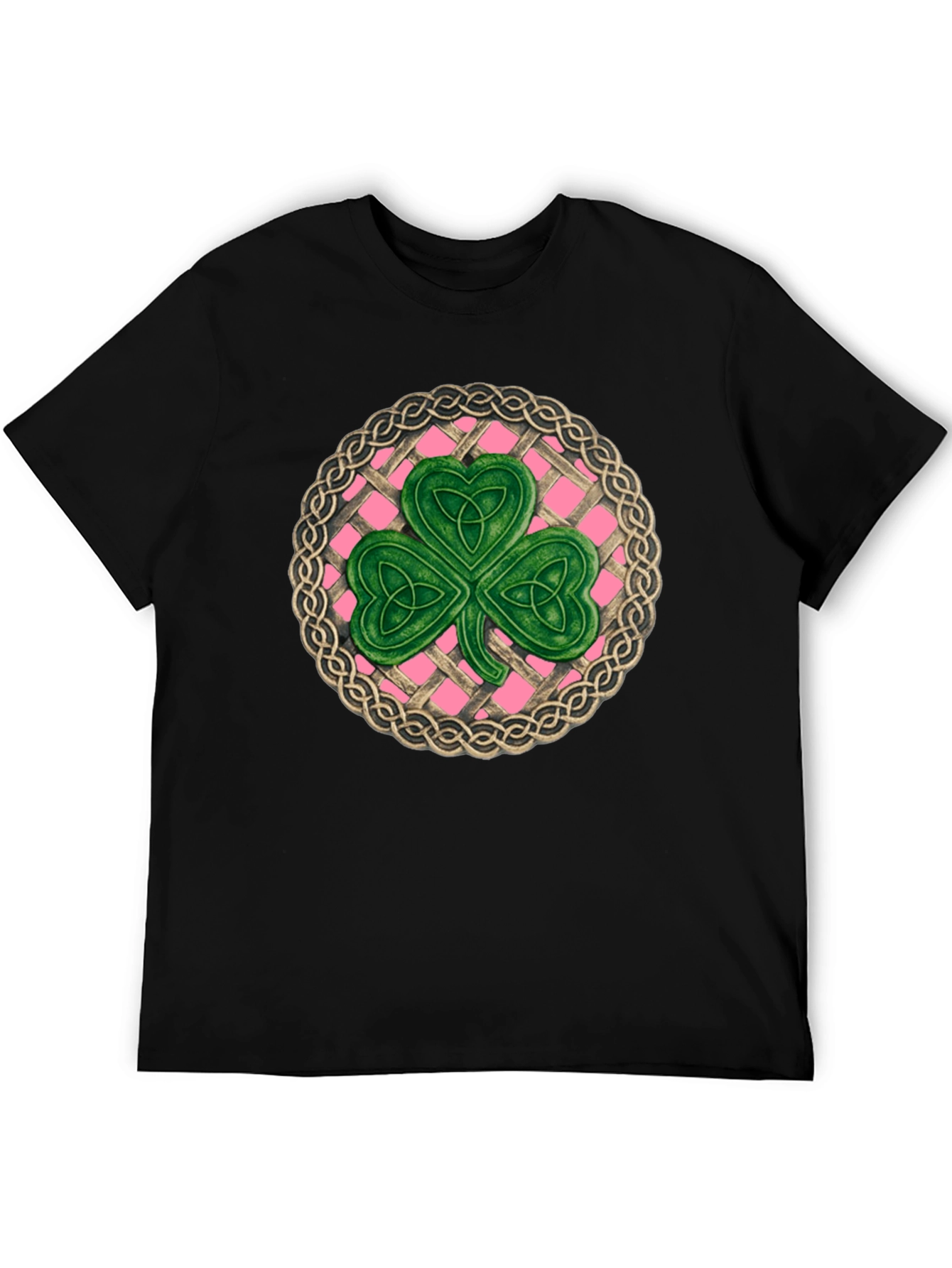 Black Celtic Knot Shamrock T-Shirt - St. Patrick's Day view 5