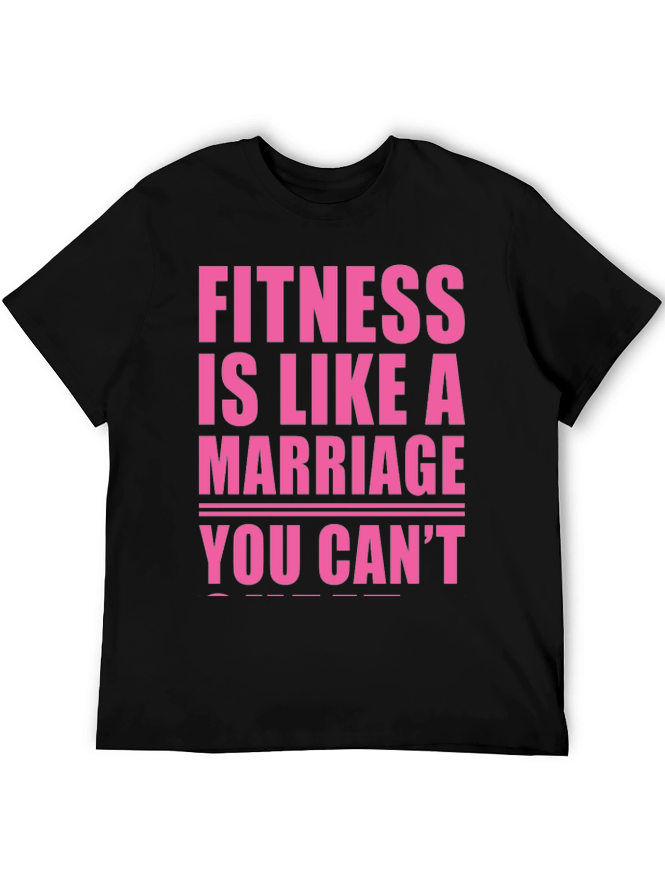 Black Fitness is Like a Marriage T-Shirt view 5
