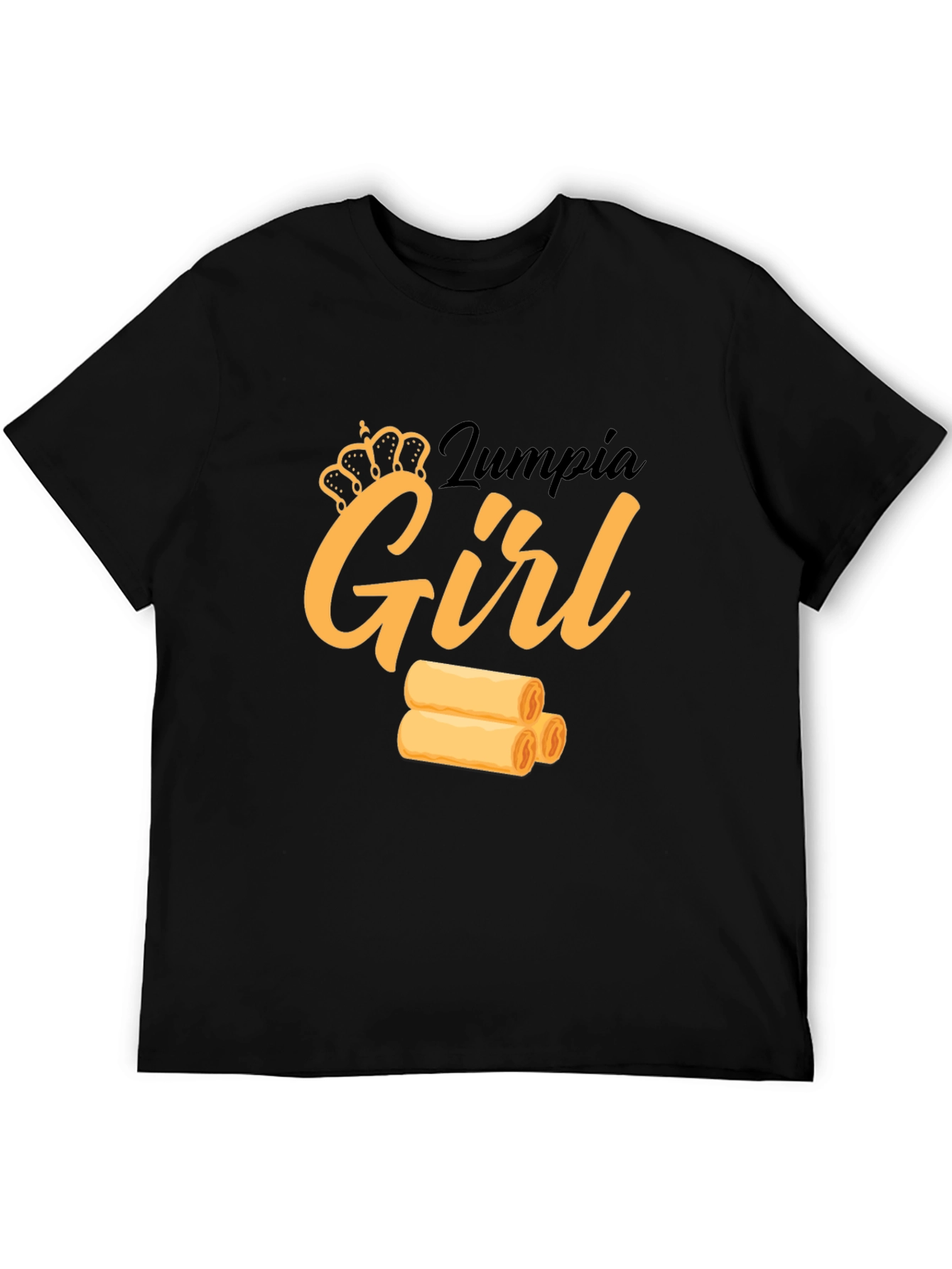 Black Lumpia Girl T-Shirt - Foodie Tee view 5