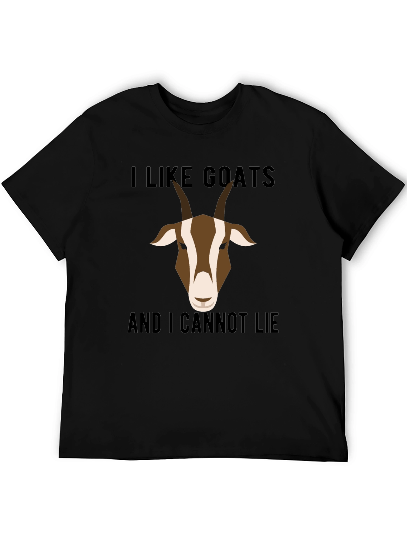Black I Like Goats T-Shirt - Funny Goat Lover Tee view 5