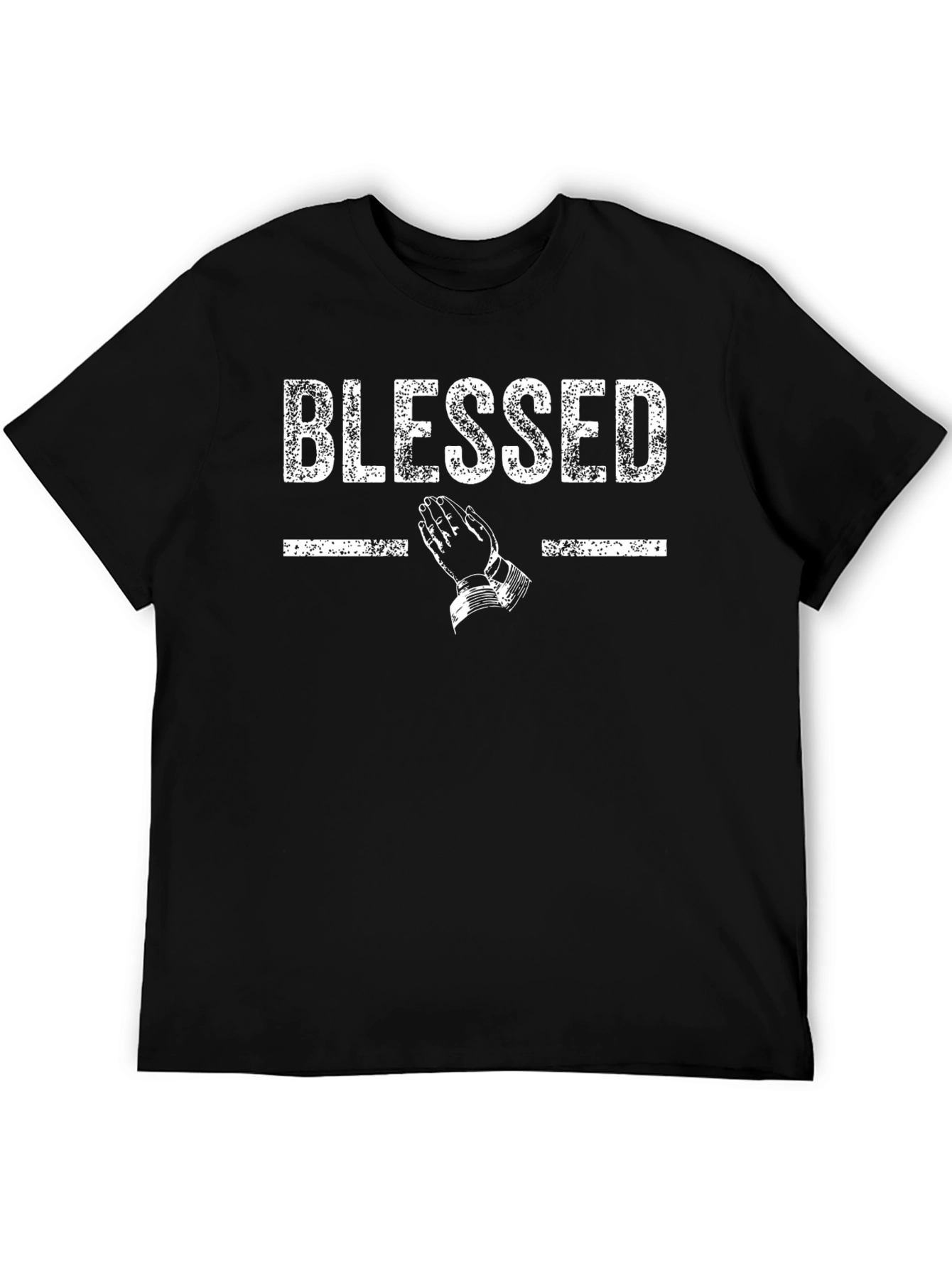 Black Blessed Graphic T-Shirt - Unisex Crew Neck Tee view 5