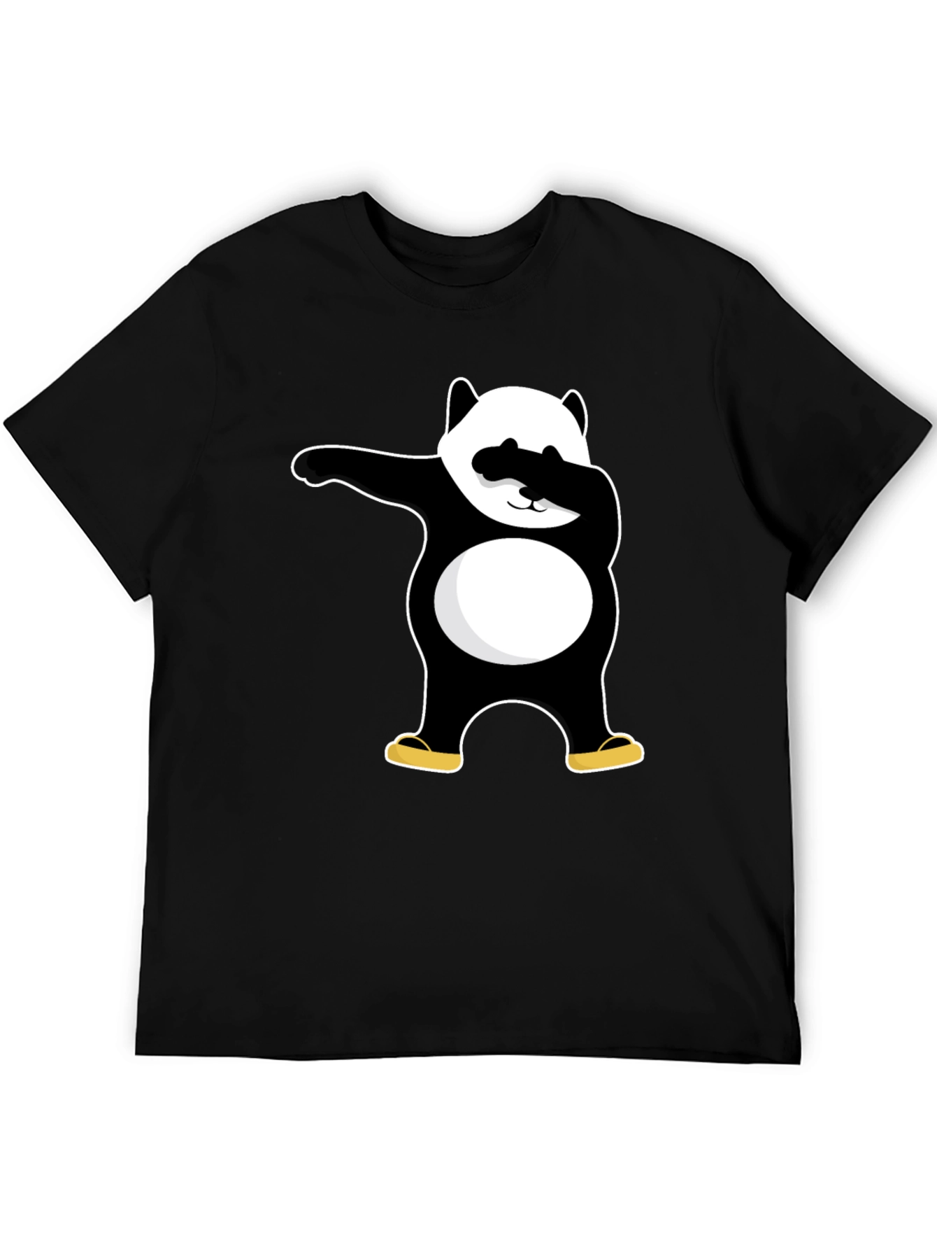 Black Dabbing Panda Black T-Shirt - Cool Graphic Tee view 5