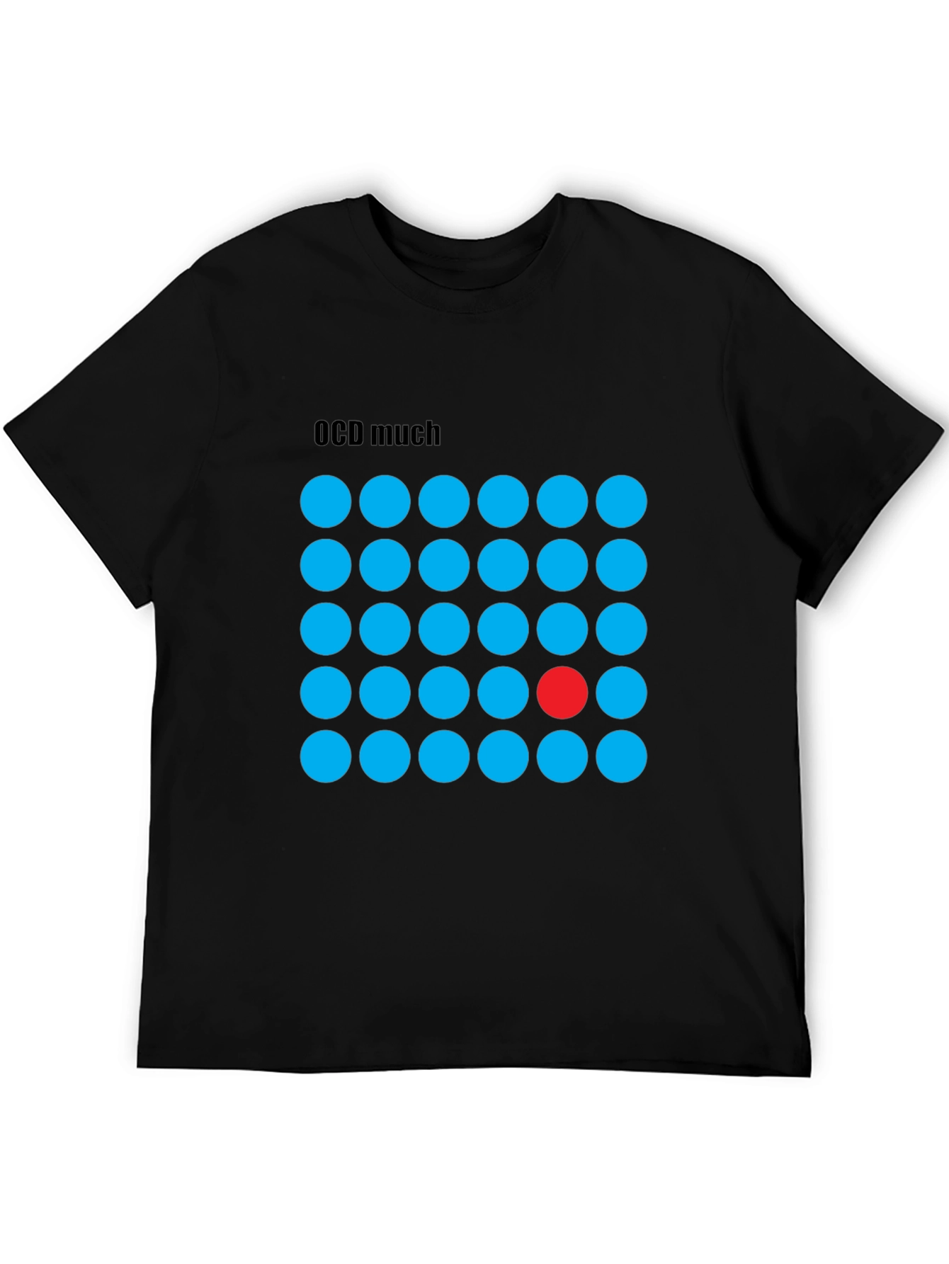 Black OCD Much T-Shirt - Funny Graphic Tee view 5