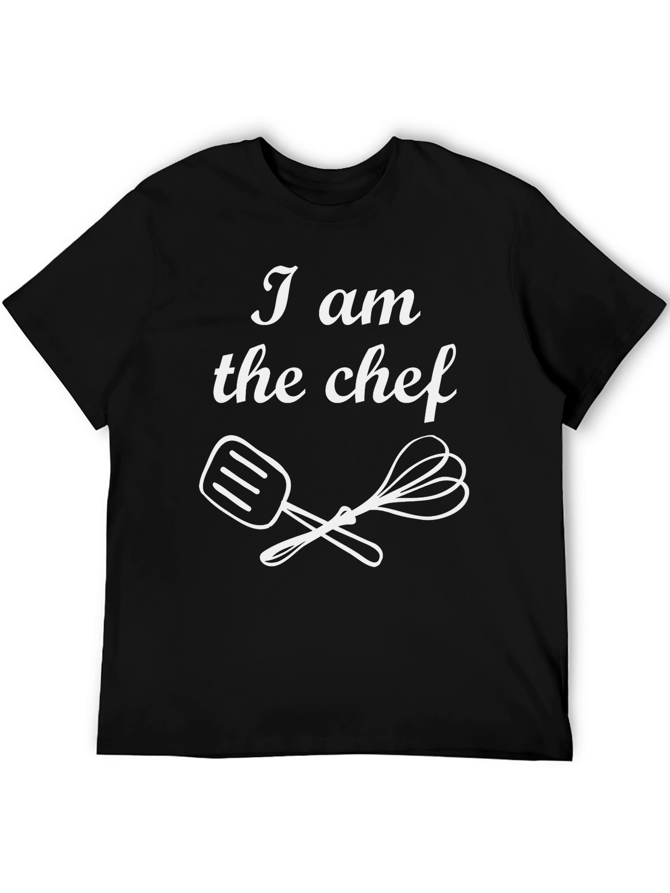 Black I am the Chef T-Shirt - Funny Cooking Tee view 5