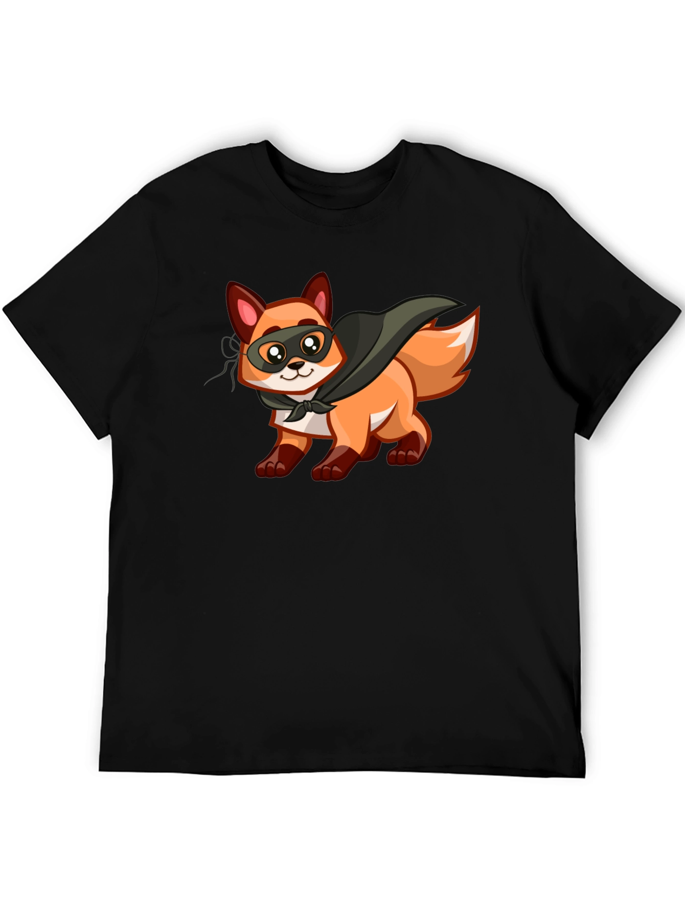 Black Hero Fox Graphic T-Shirt - Soft Cotton Tee view 5