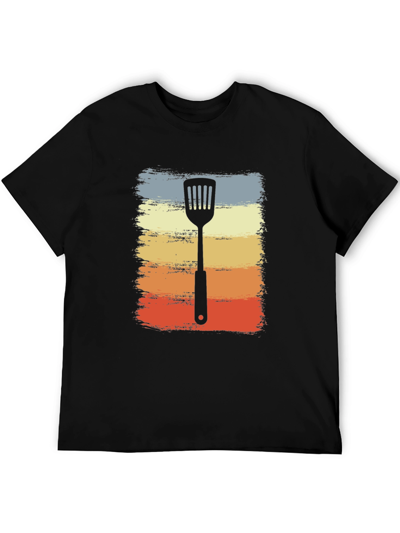 Black Retro Spatula Grill Master T-Shirt view 5
