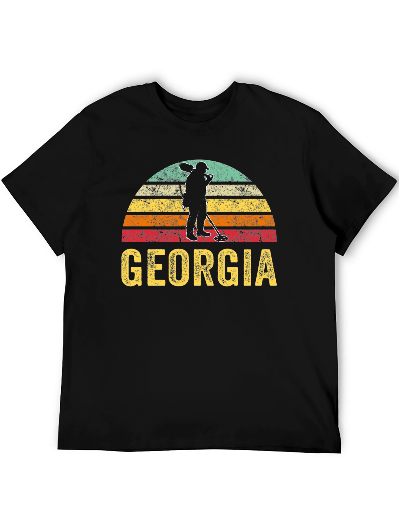 Black Georgia Vintage Metal Detecting T-Shirt view 5