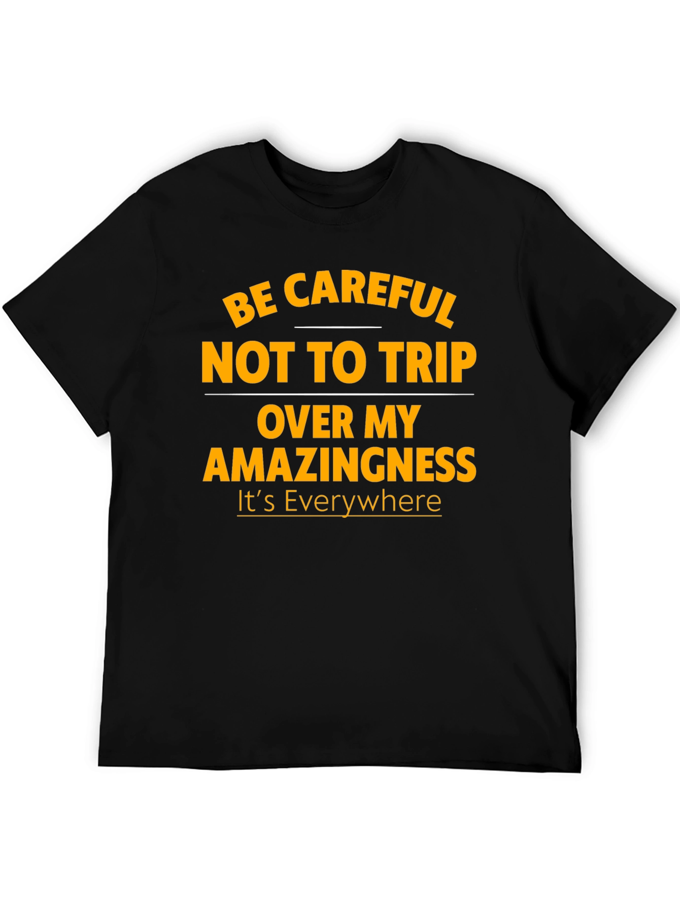 Black Funny 'Amazingness' Graphic Tee - Black view 5