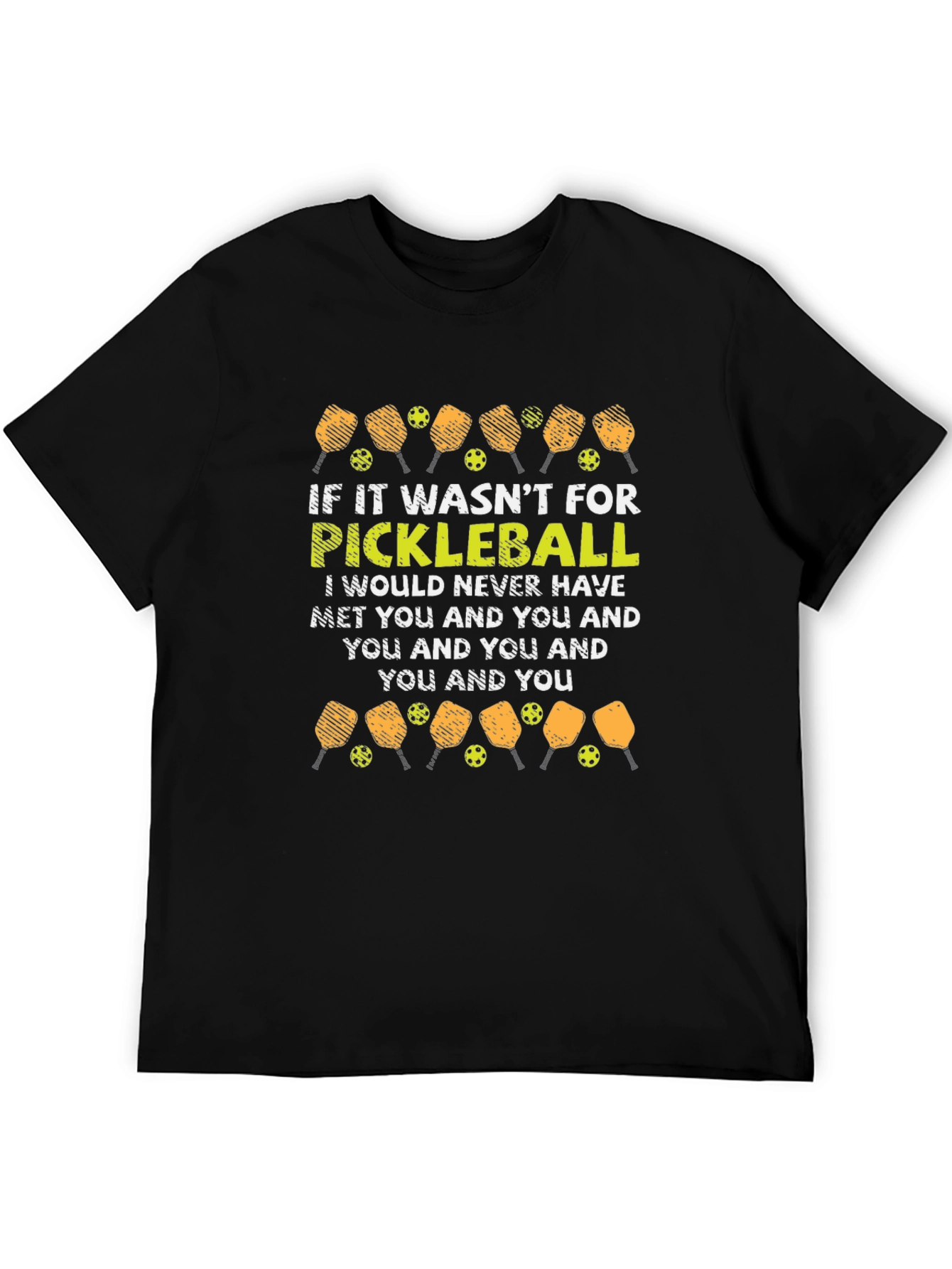Black Pickleball T-Shirt: Funny Quote Design view 5