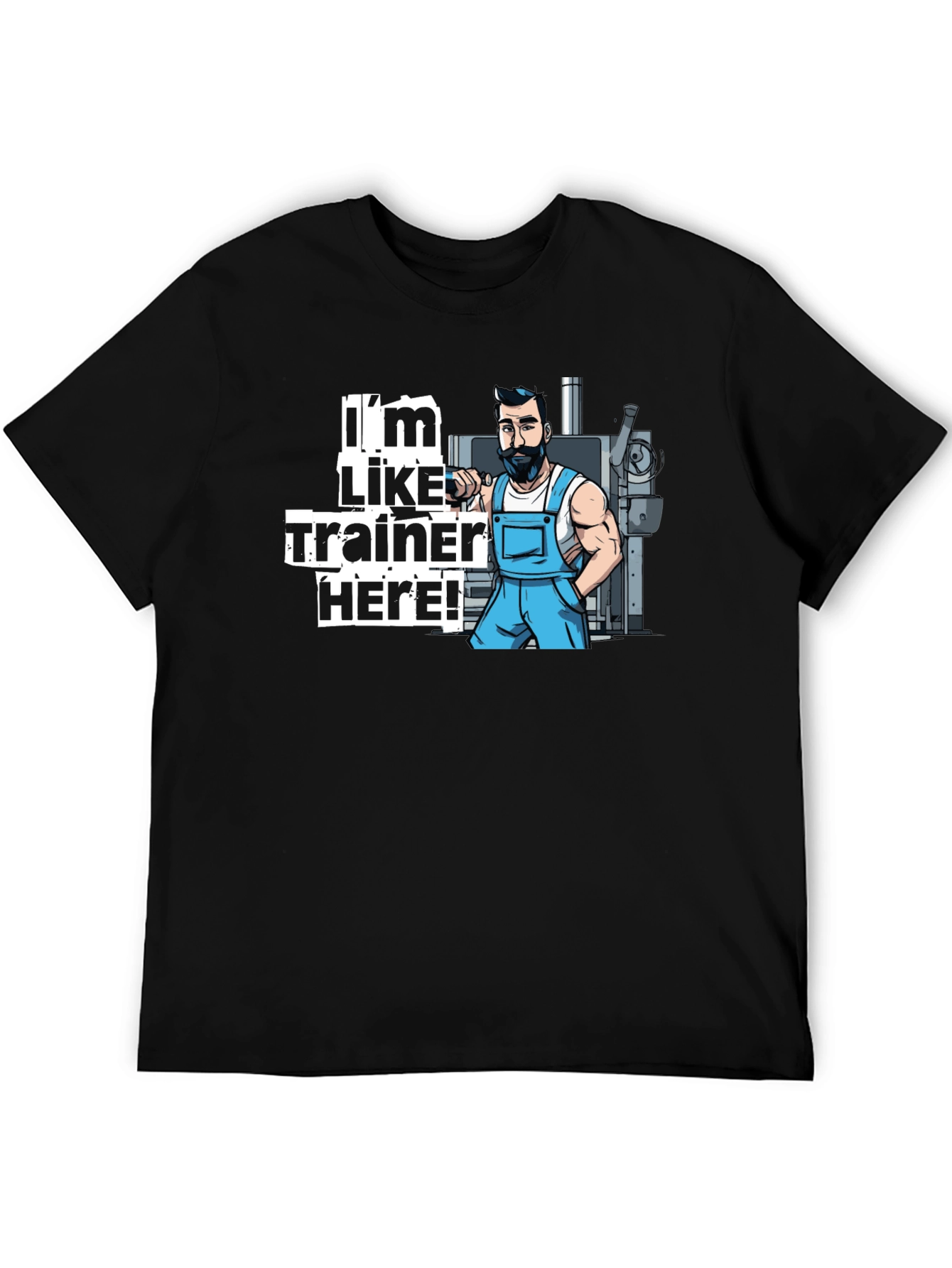 Black I'm Like Trainer Here Black T-Shirt view 5
