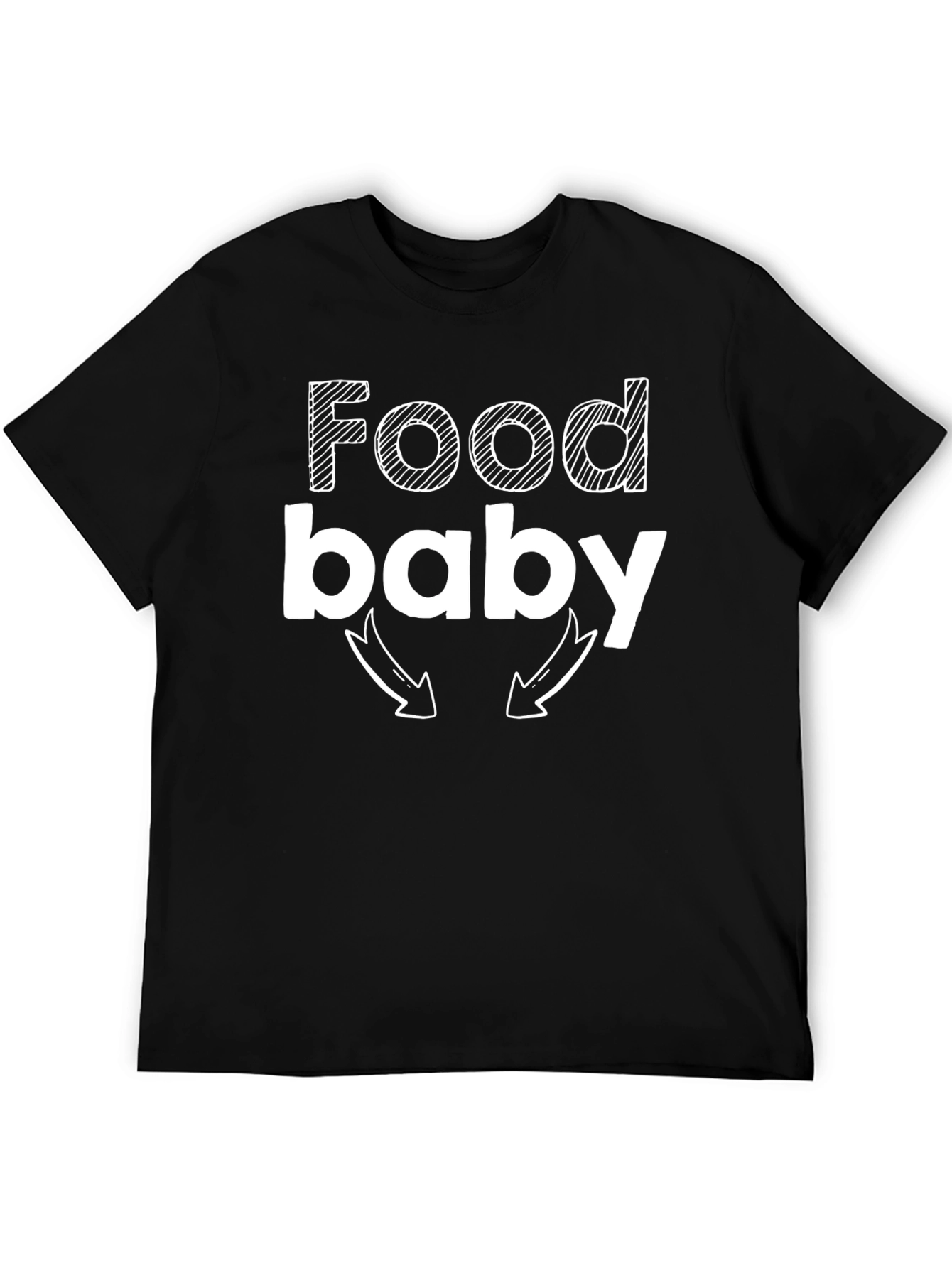 Black Food Baby T-Shirt - Funny Pregnancy Announcement Tee view 5