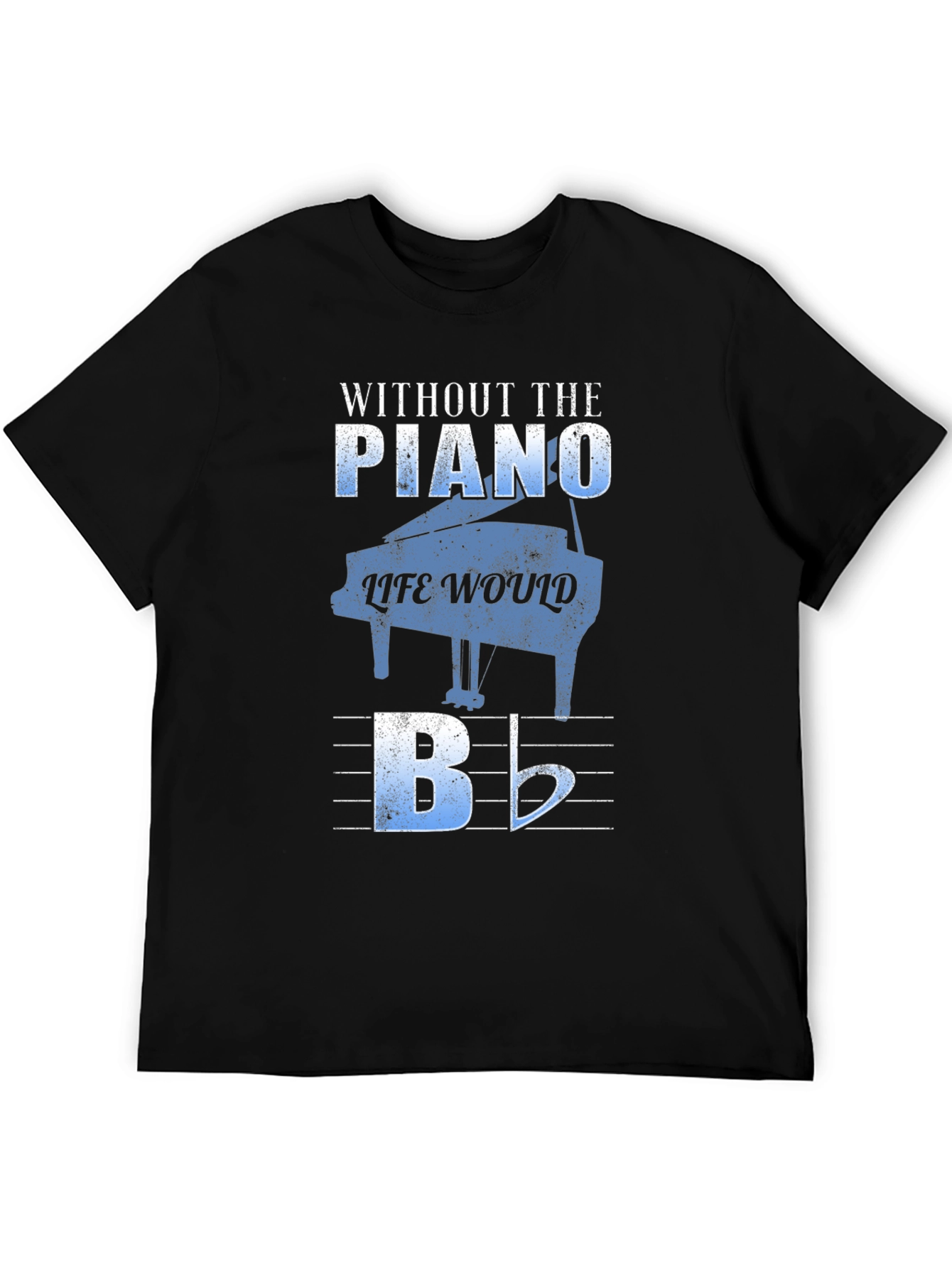 Black Piano Music Lover T-Shirt view 5