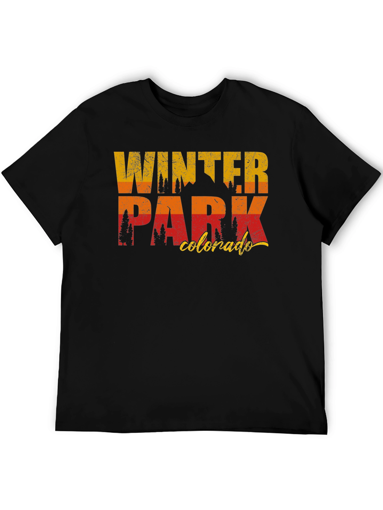 Black Winter Park Colorado Graphic Tee view 5