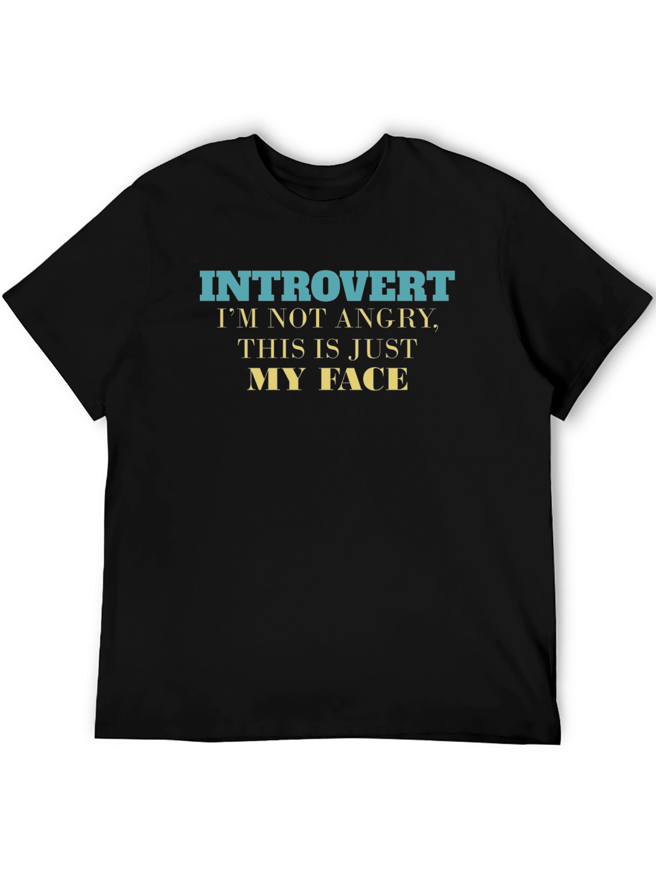 Black Introvert Black T-Shirt view 5