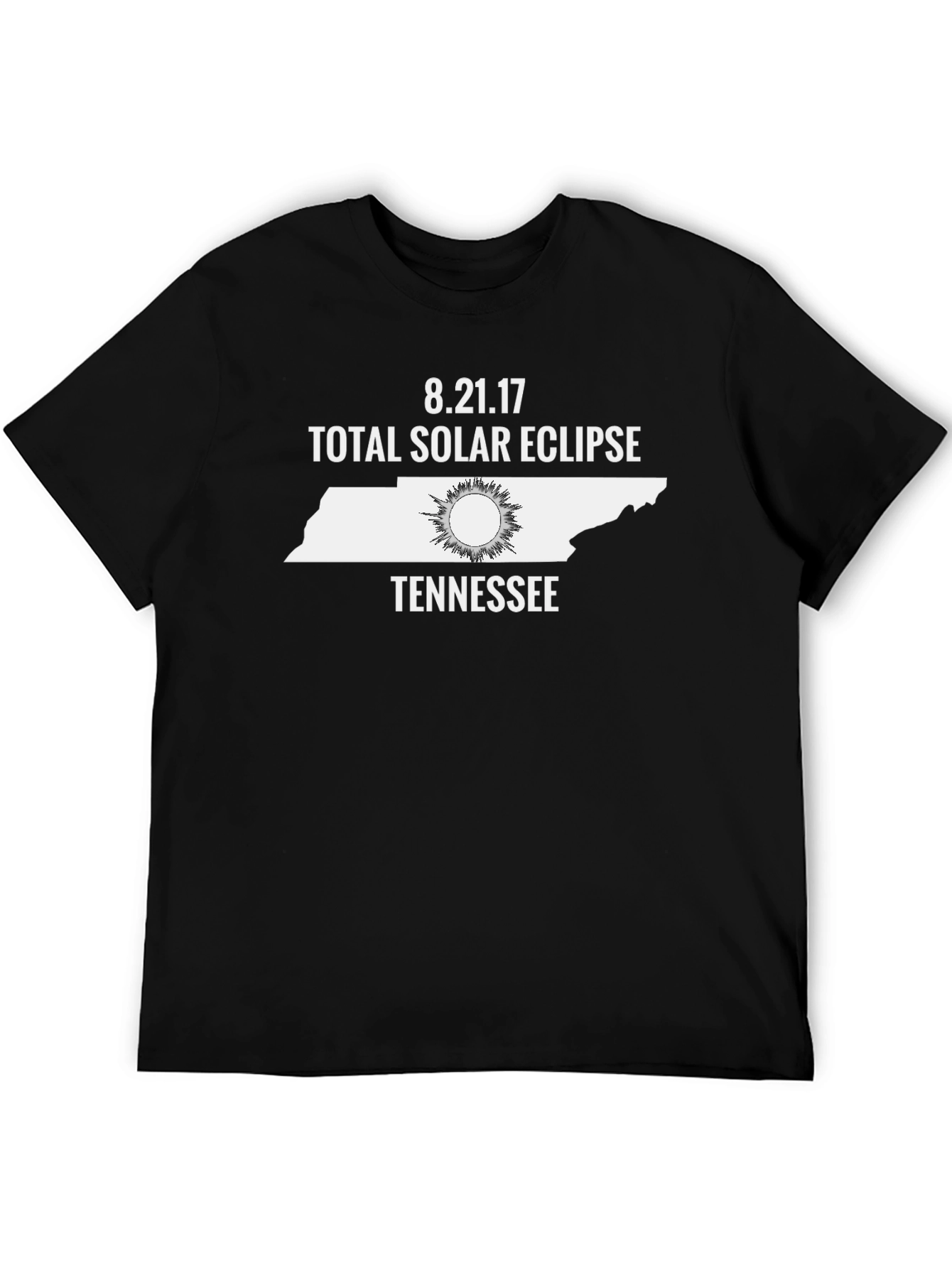 Black Total Solar Eclipse Tennessee August 2017 T-Shirt view 5