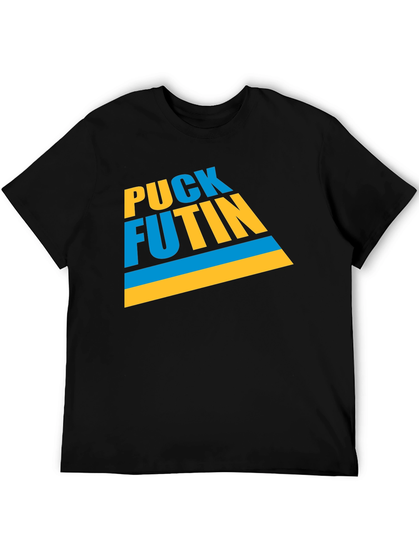 Black Puck Futin Graphic T-Shirt - Black Crew Neck view 5